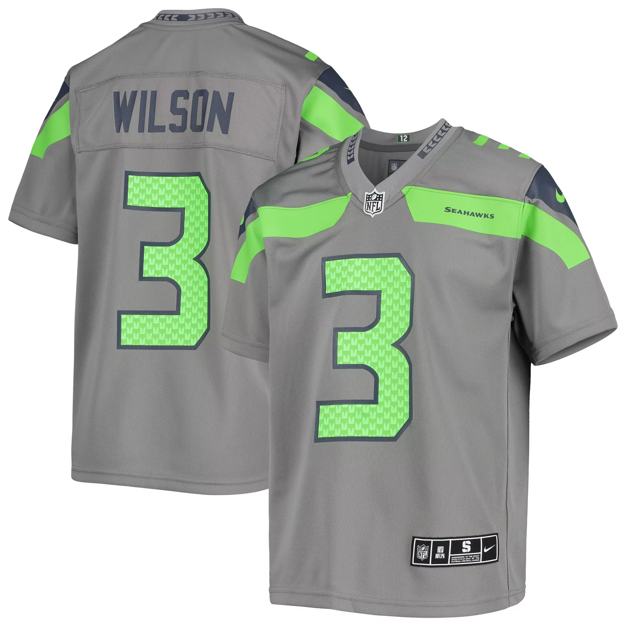 youth royal seattle seahawks throwback custom jersey