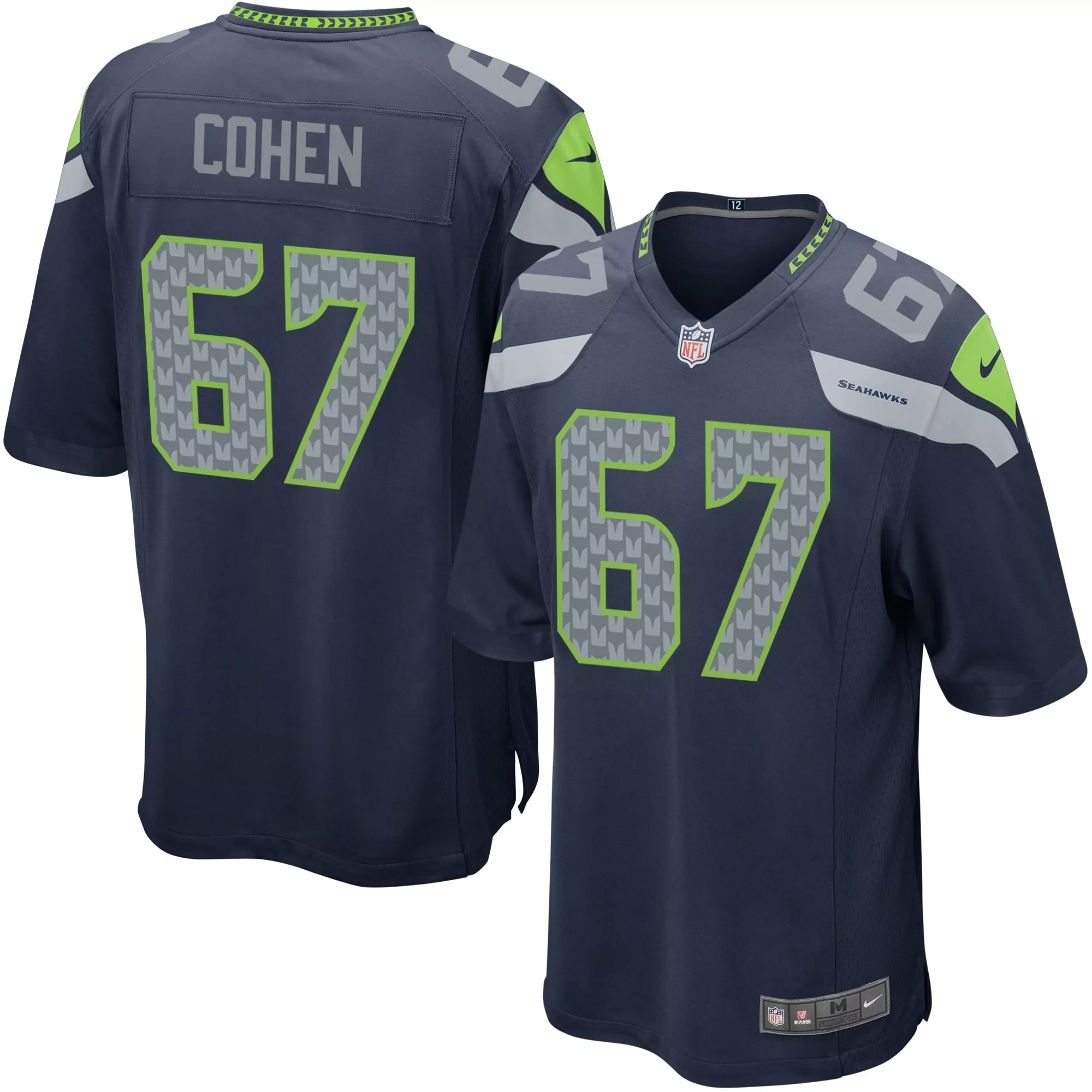 youth royal seattle seahawks throwback custom jersey