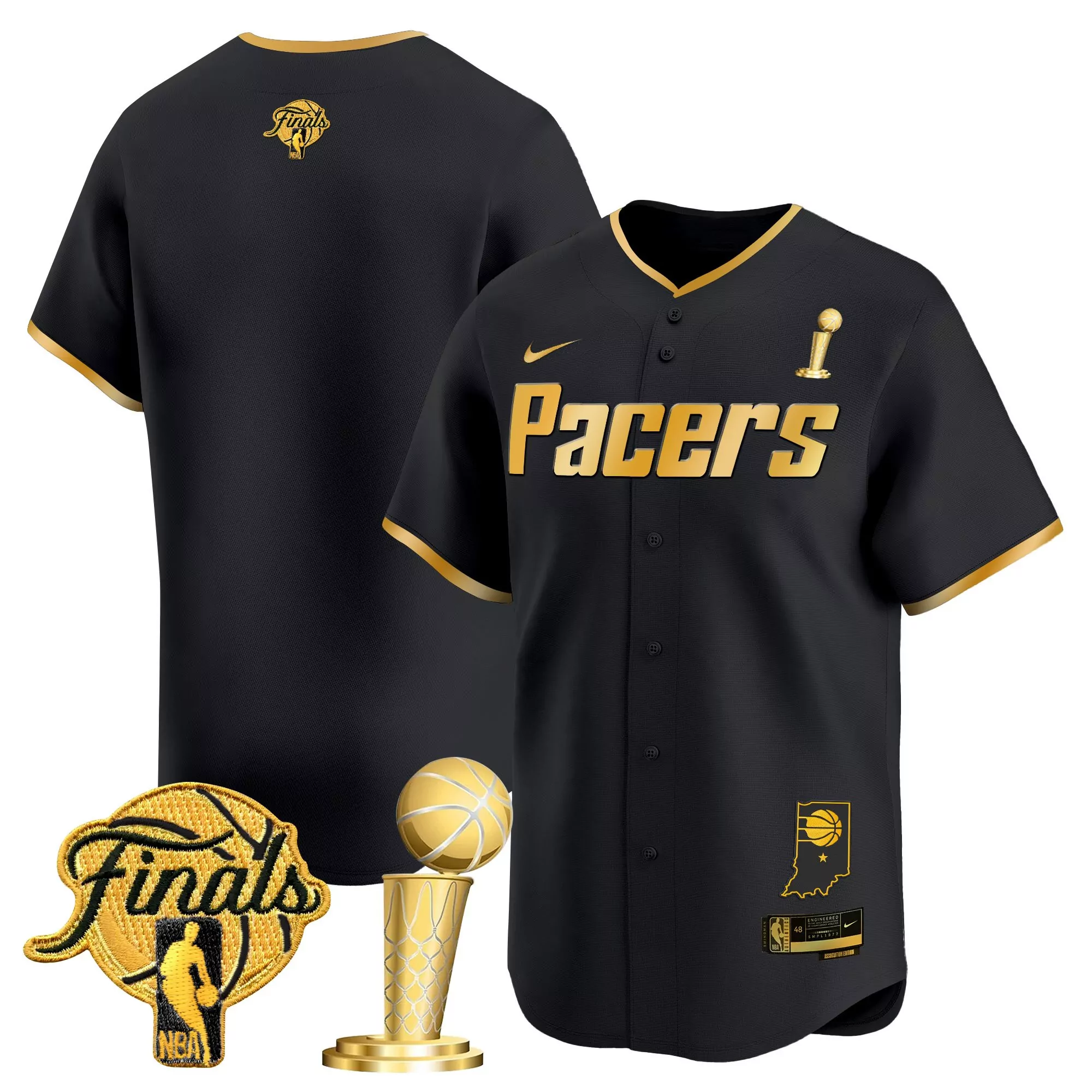 2025 finals vapor jersey indiana pacers navy men s stitched nba finals patch