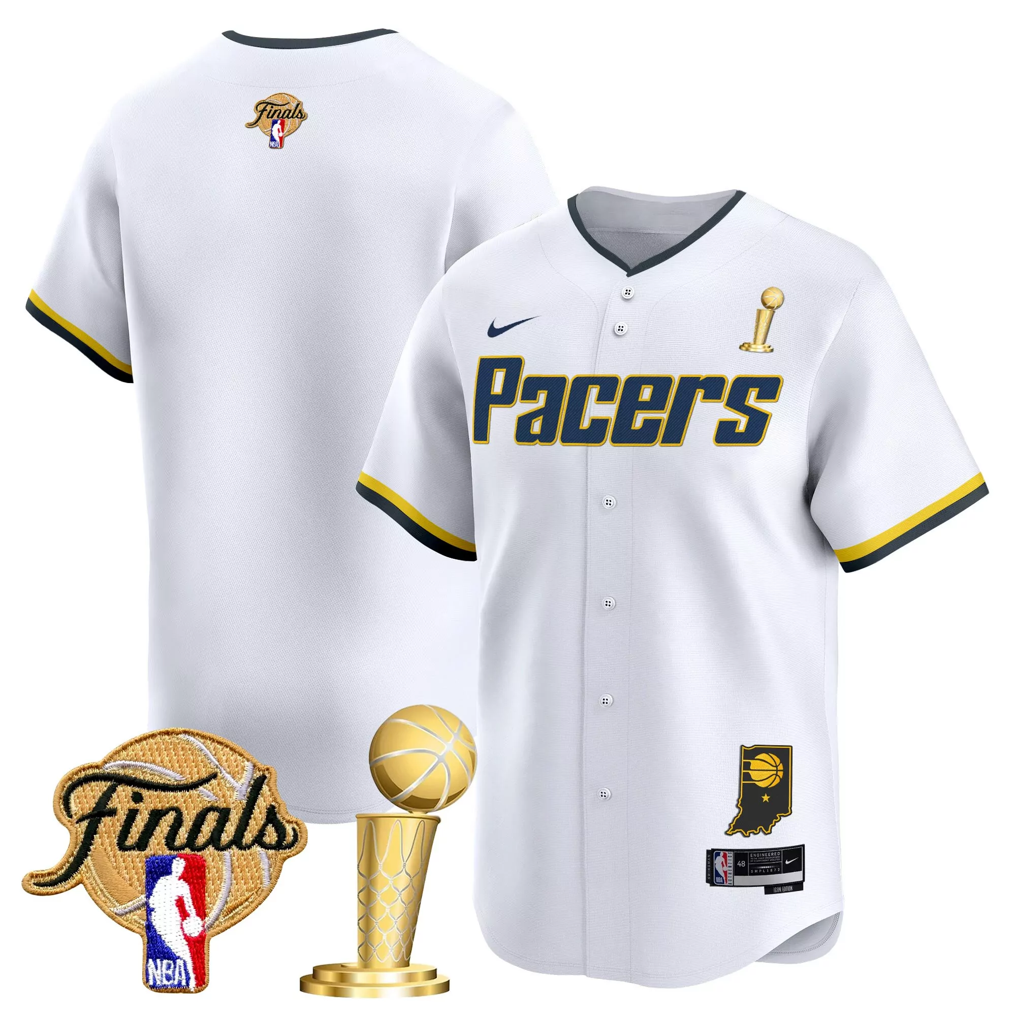 2025 finals vapor jersey indiana pacers navy men s stitched nba finals patch