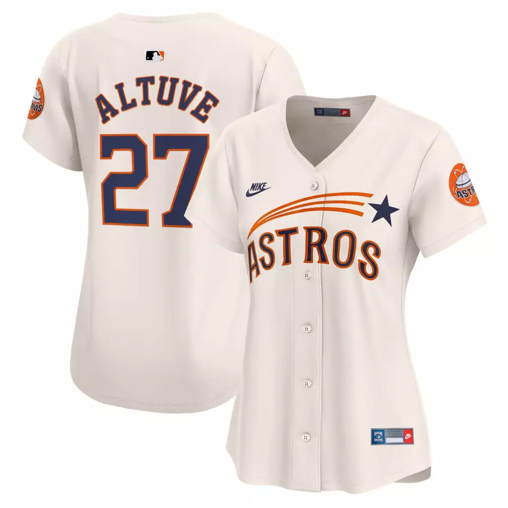Altuve 27 Houston Astros Navy Stitched Jersey | Unisex Mickey Mouse Style 2023 Name Patch | Fun Fan Gear | For Men, Women & Youth