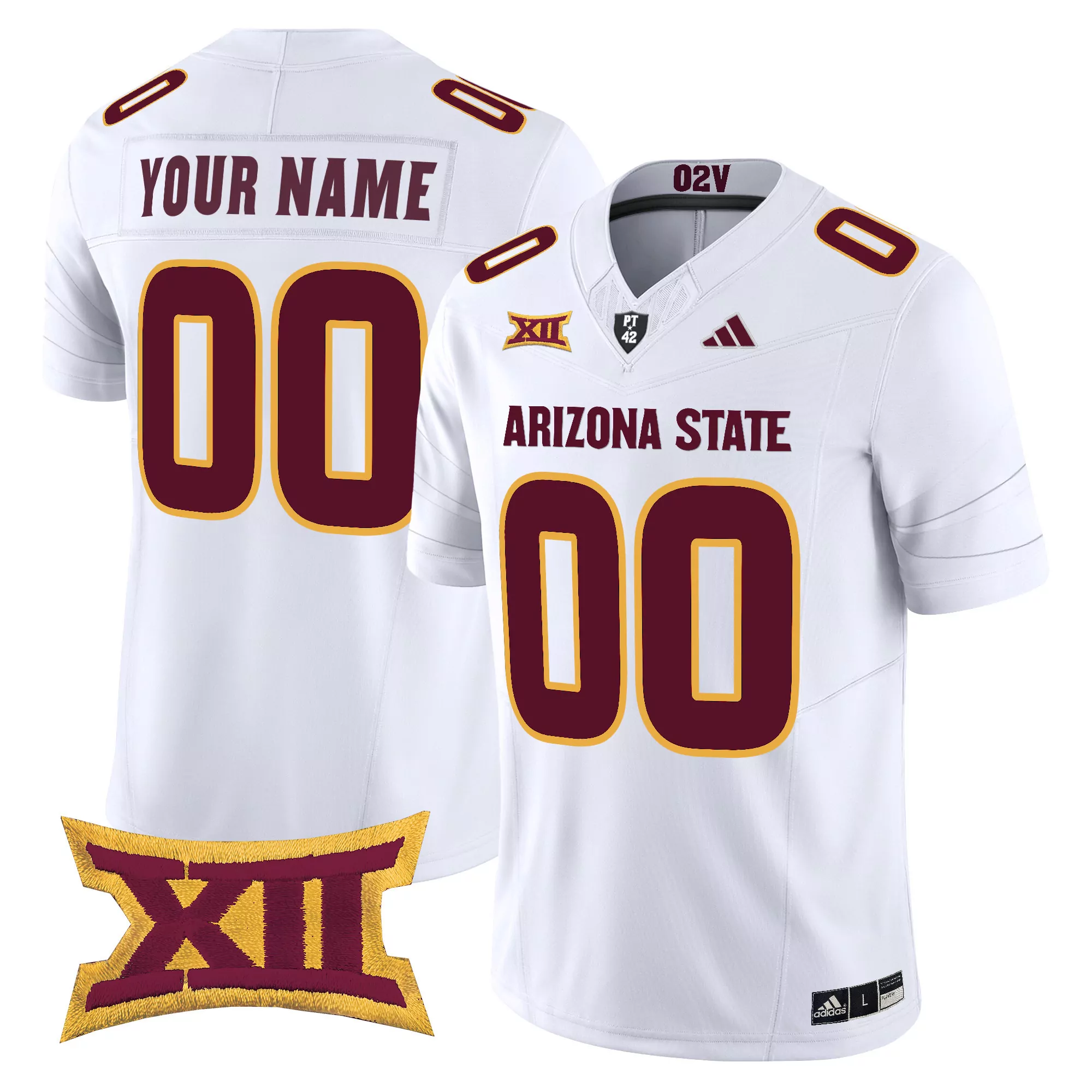 Arizona State Sun Devils Men'S Yellow Stitched Jersey Name Patch 2024 1