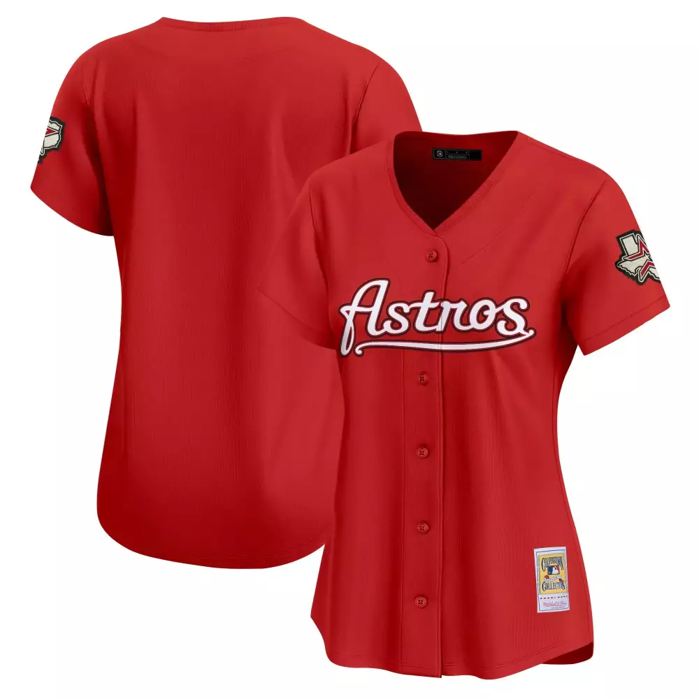 Astros Women's Red Vapor Premier Limited Jersey | 35 1998 Patch Stitched | For Men, Women & Youth