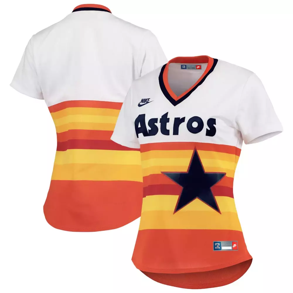 Astros Women's Vapor Stitched Jersey | Orange White 1998 Patch Limited Edition | For Men, Women & Youth