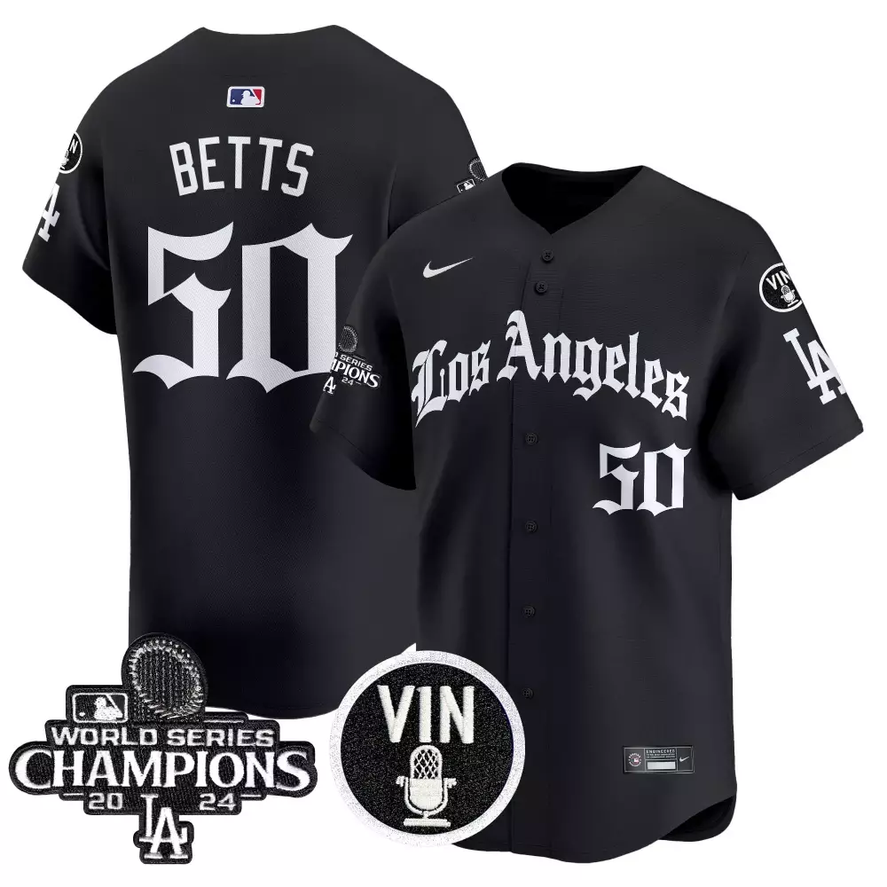 Betts 50 Los Angeles Dodgers Men's Blue Stitched Jersey | Name Patch 2023 | Replica Fan Gear | For Men, Women & Youth