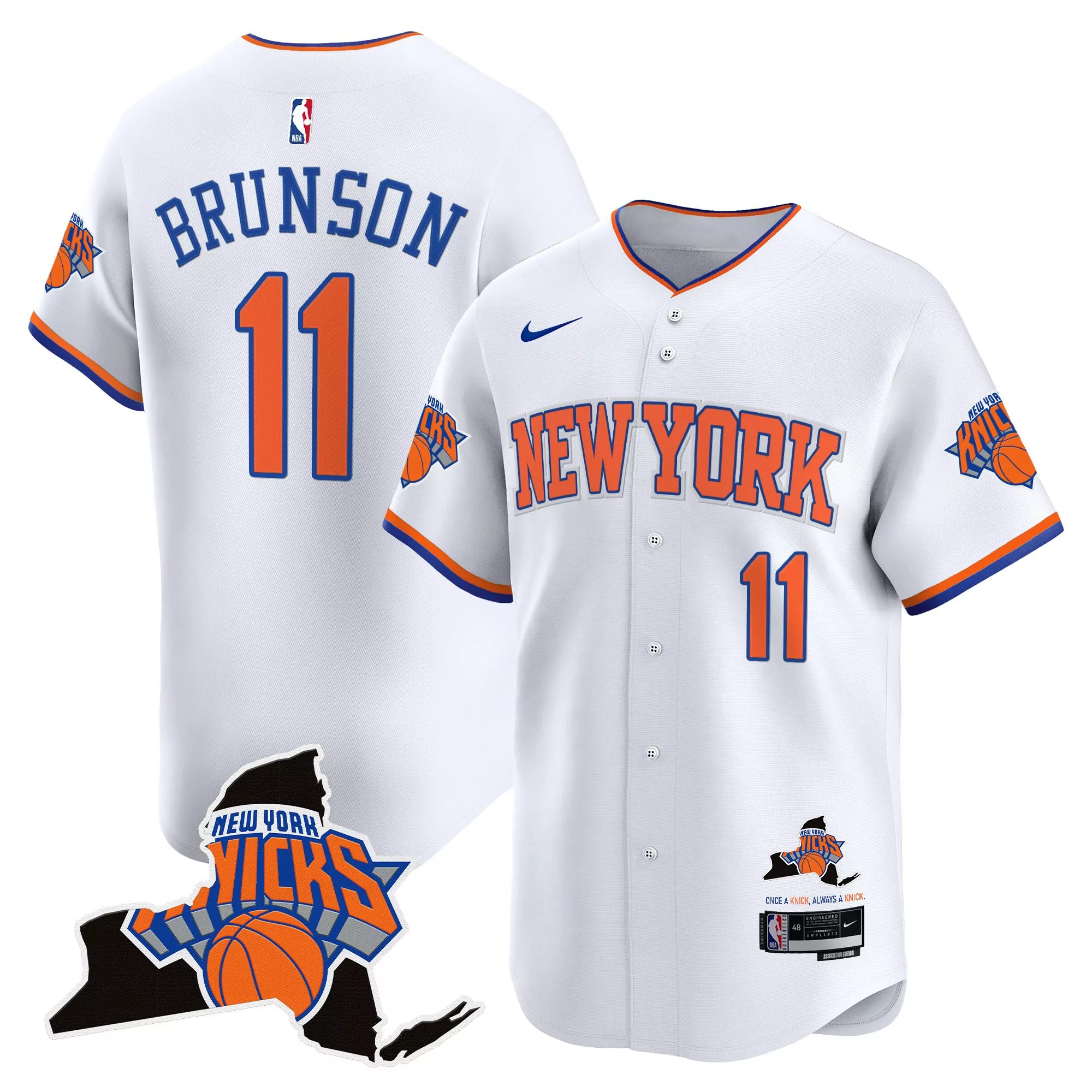 brunson 11 men s new york knicks vapor jersey black all stitched embroidered patch 2023