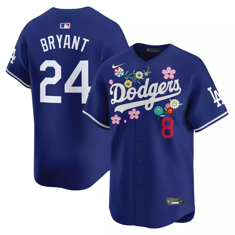 bryant 24 men s stitched vapor jersey la dodgers white mamba 2023 limited edition
