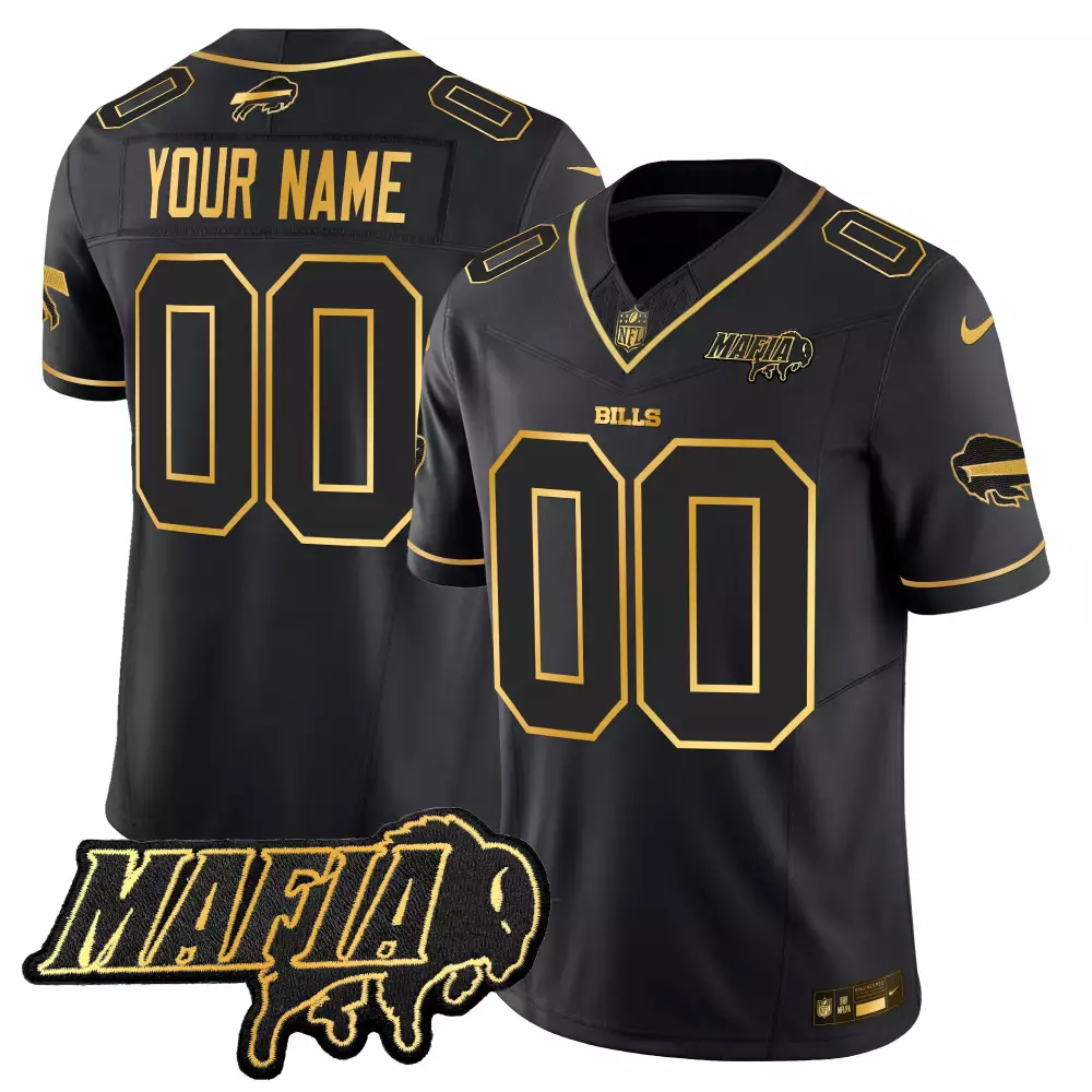 buffalo bills black mafia jersey custom name number 00 nfl fan apparel