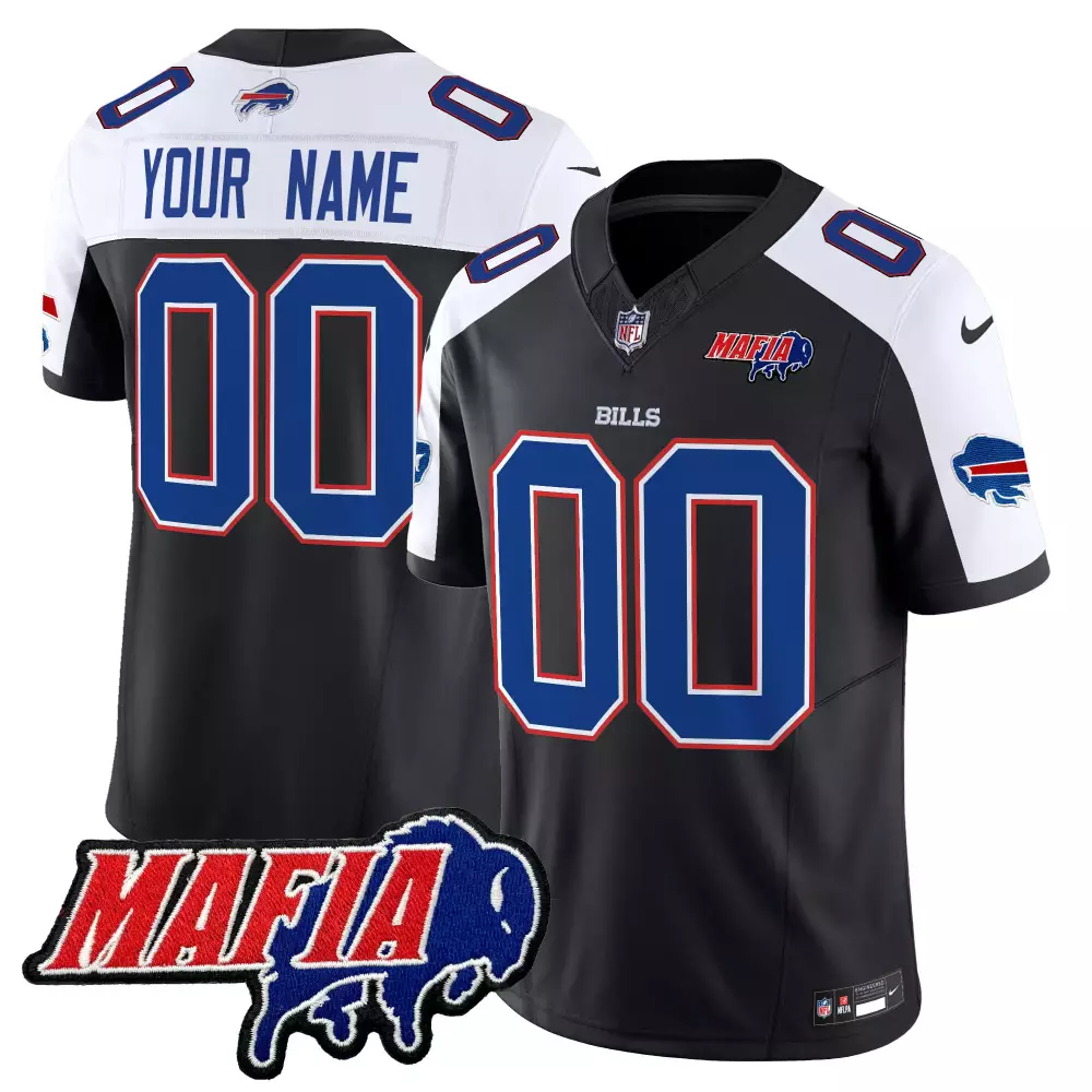 buffalo bills black mafia jersey custom name number 00 nfl fan apparel