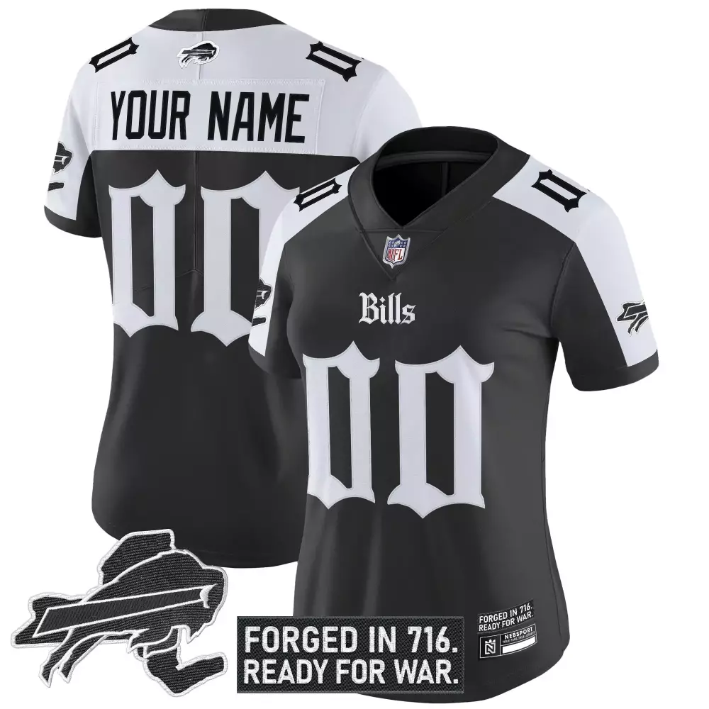 buffalo bills women s black custom jersey all stitched vapor limited edition