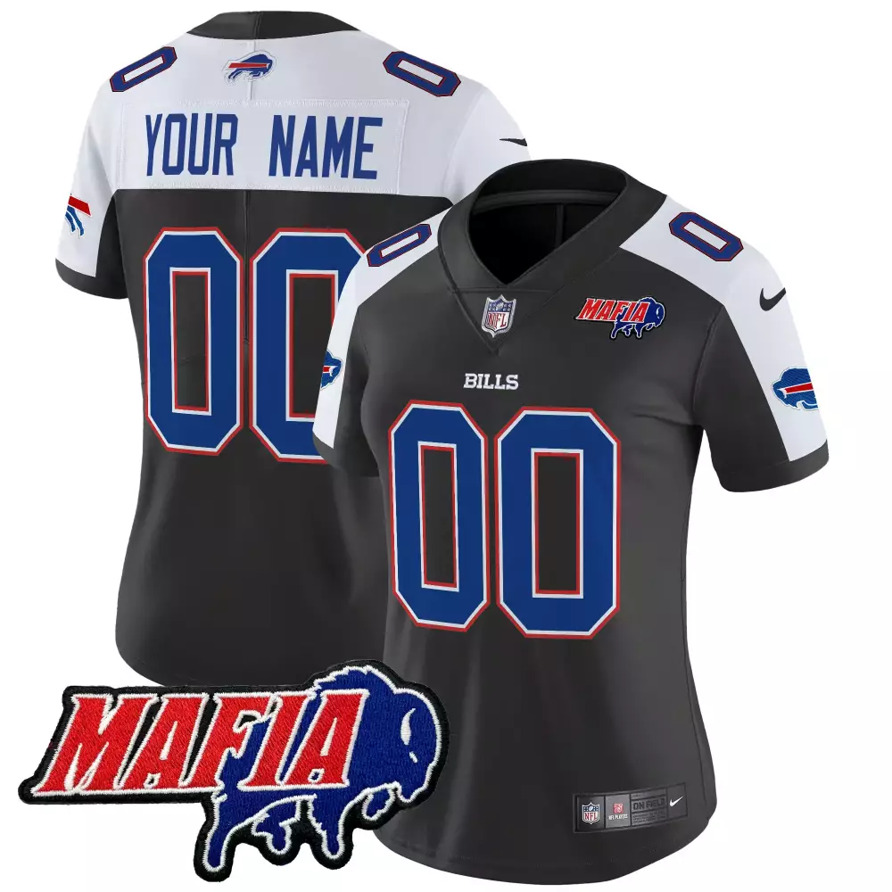 buffalo bills women s black custom jersey all stitched vapor limited edition