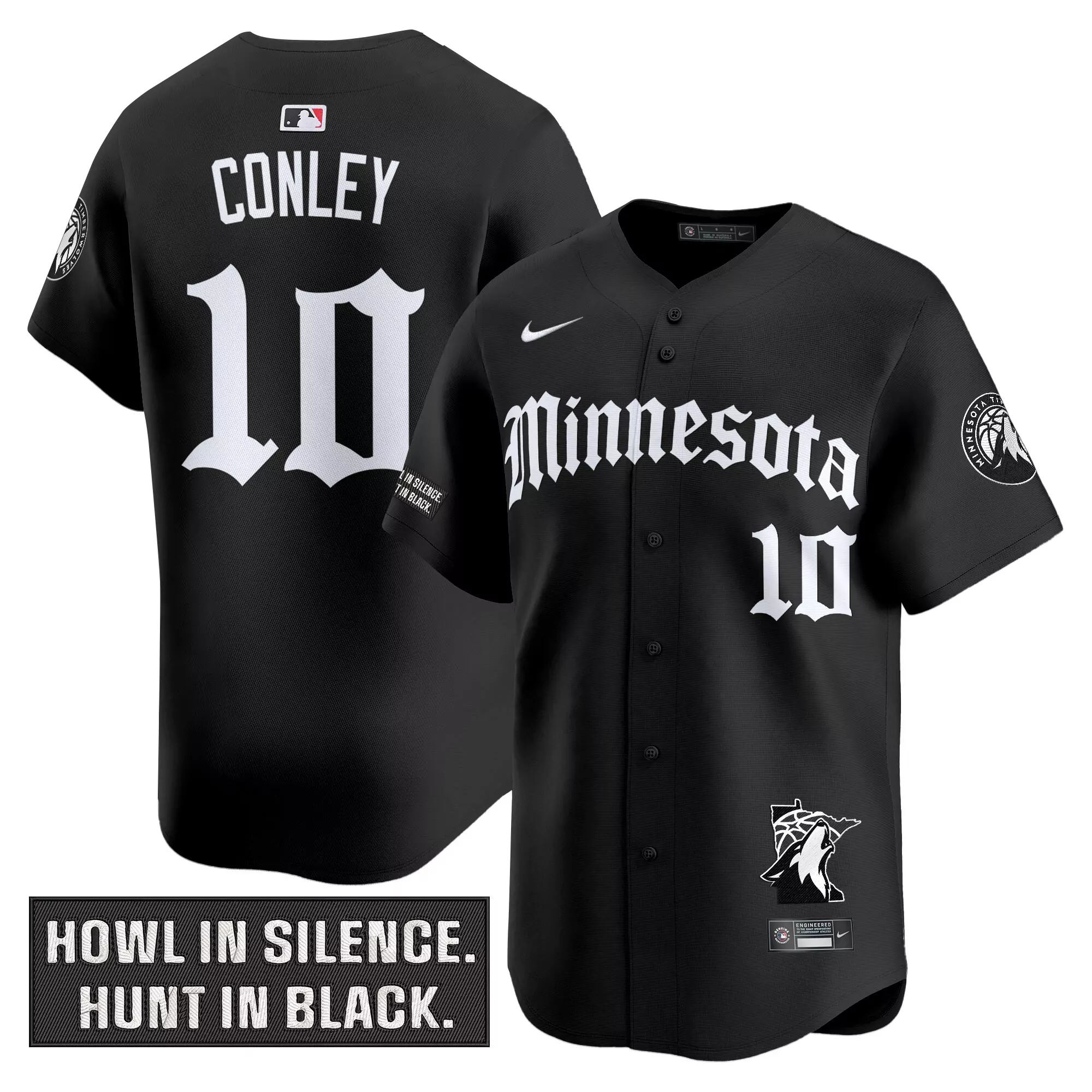 conley 10 men s stitched vapor jersey minnesota timberwolves white howl edition 2025 1