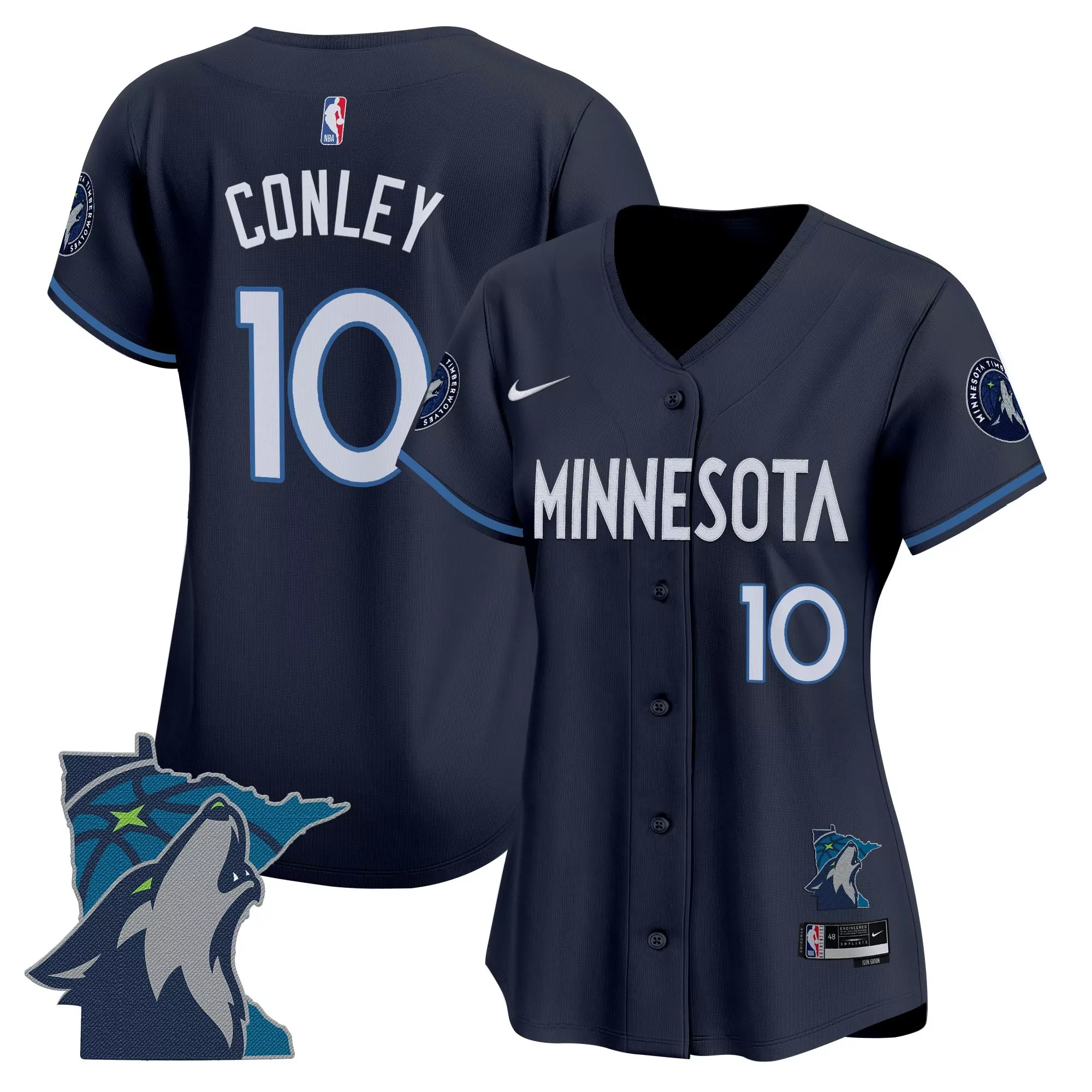 conley 10 minnesota timberwolves white all stitched jersey name patch men s style 2024