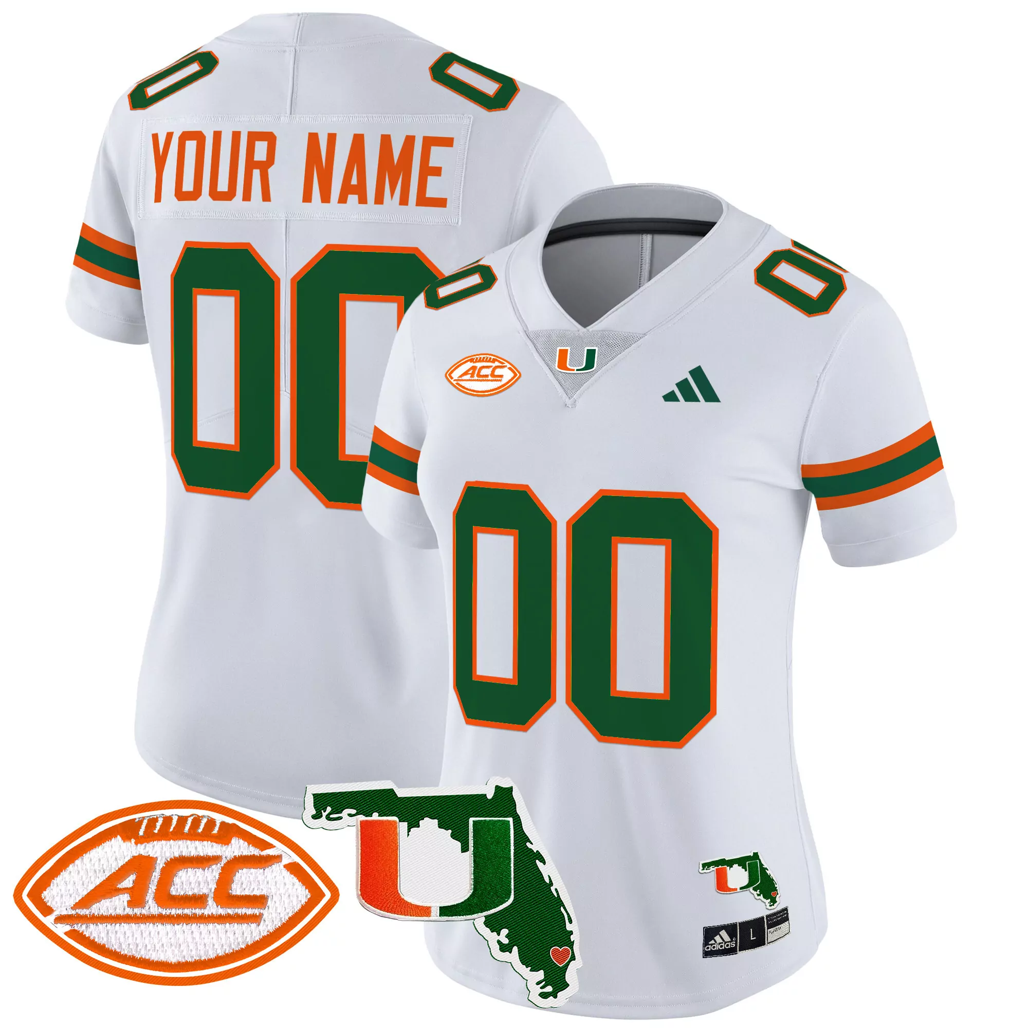 Custom Stitched Miami Hurricanes Orange Jersey Your Name 00 Men'S 2025 Limited Style