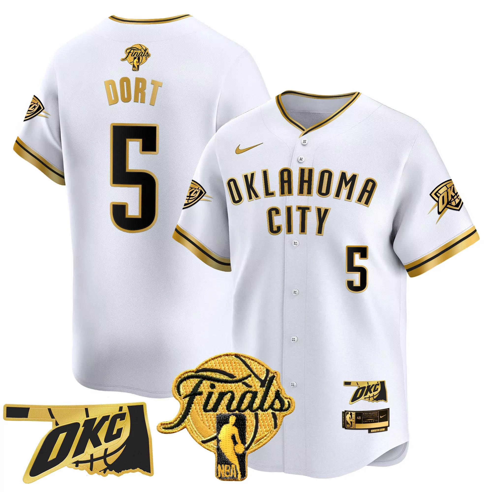 dort 5 men s stitched vapor jersey oklahoma city thunder 2025 finals blue