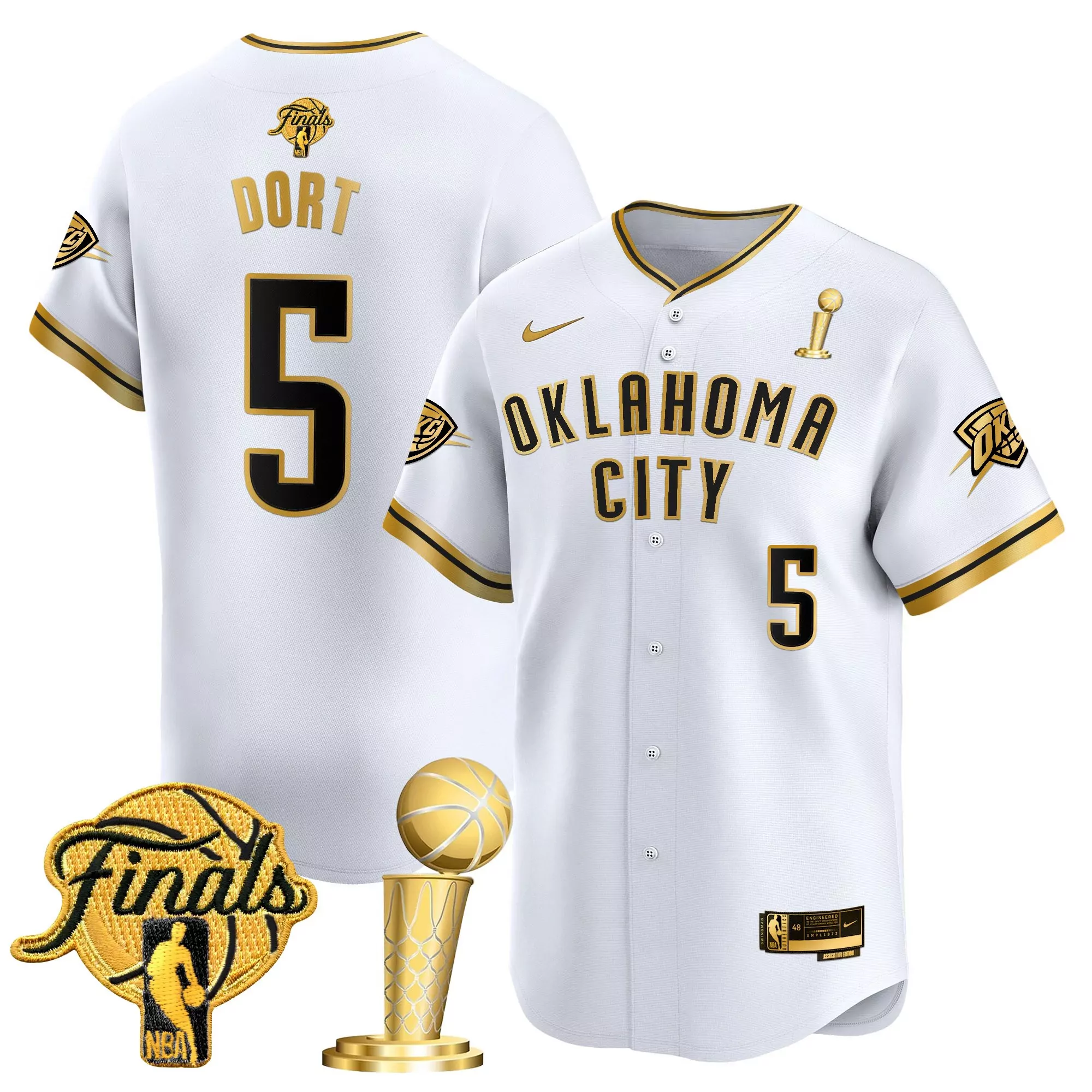 dort 5 men s stitched vapor jersey oklahoma city thunder 2025 finals blue