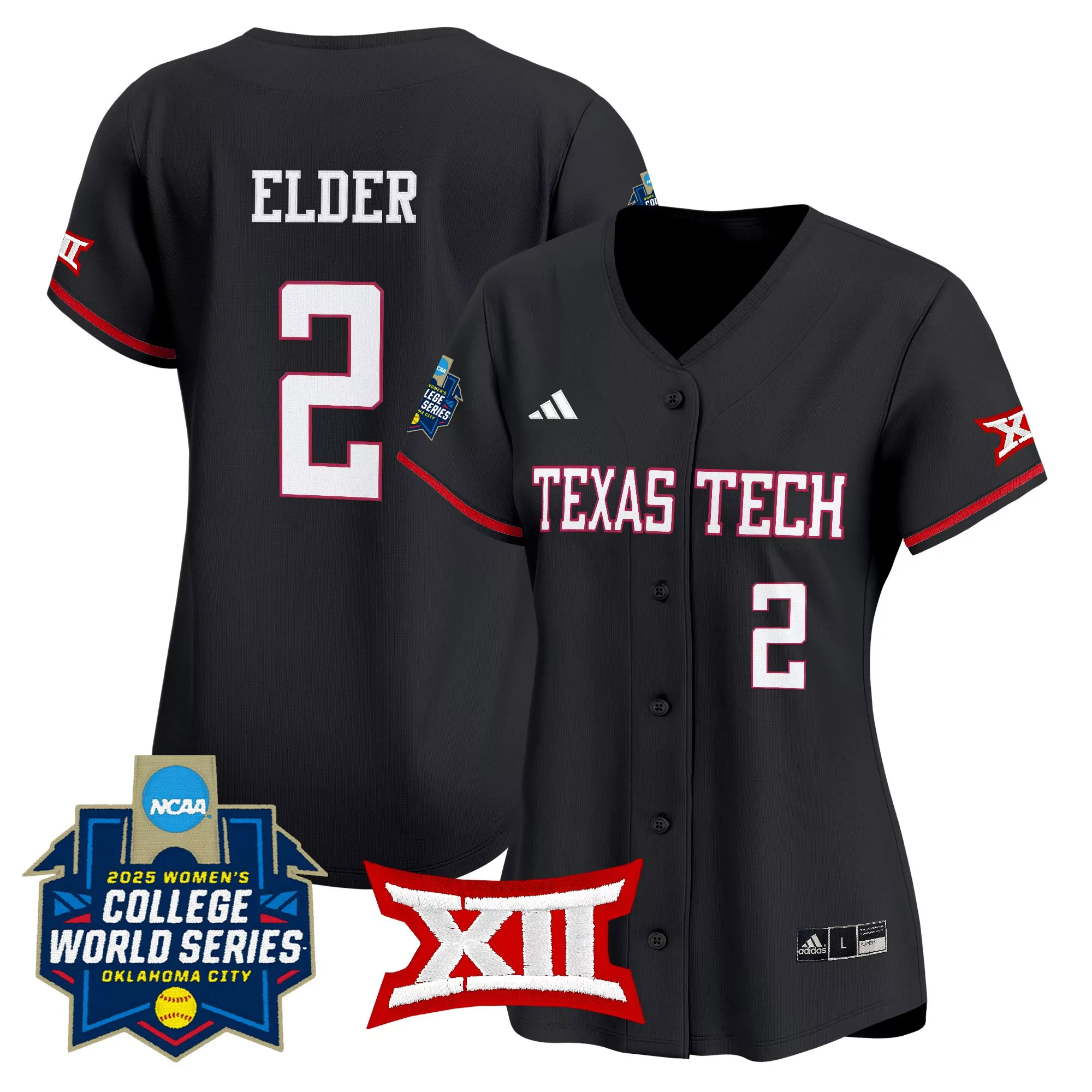 davis 42 women s black vapor jersey 2025 ncaa women s college world series texas tech