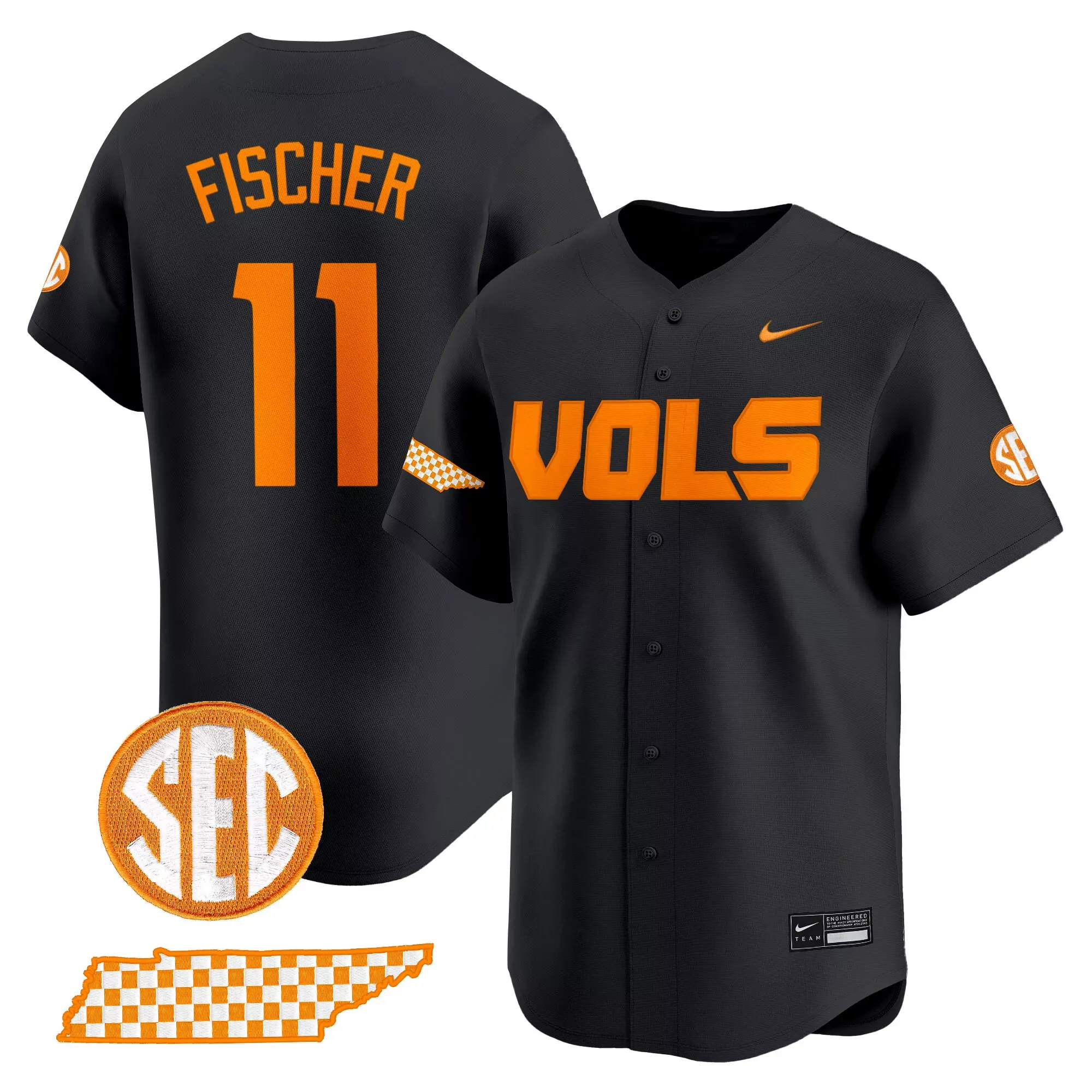 fiedler 27 women s vapor jersey tennessee volunteers light blue 2025 college world series sec patch