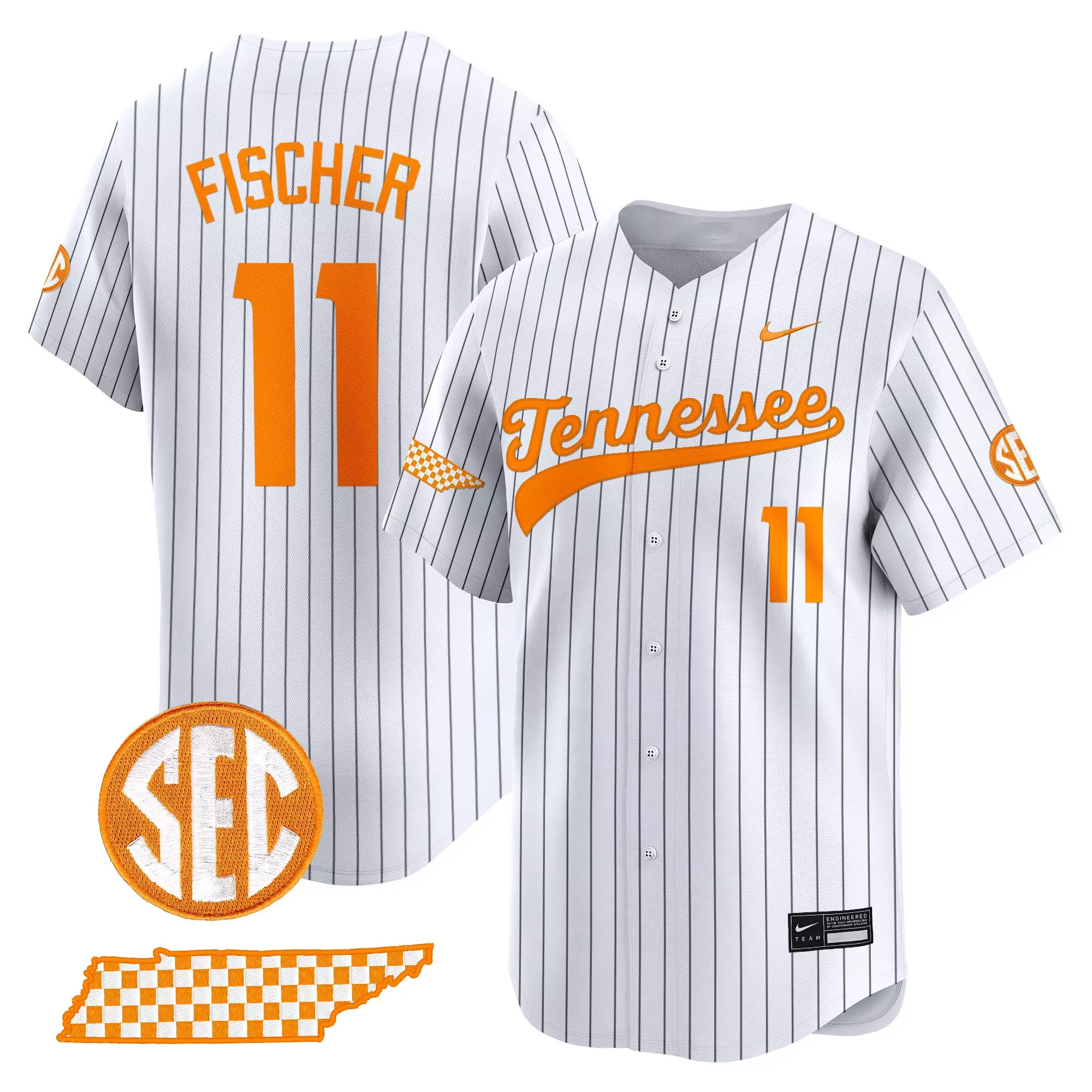 fiedler 27 women s vapor jersey tennessee volunteers light blue 2025 college world series sec patch