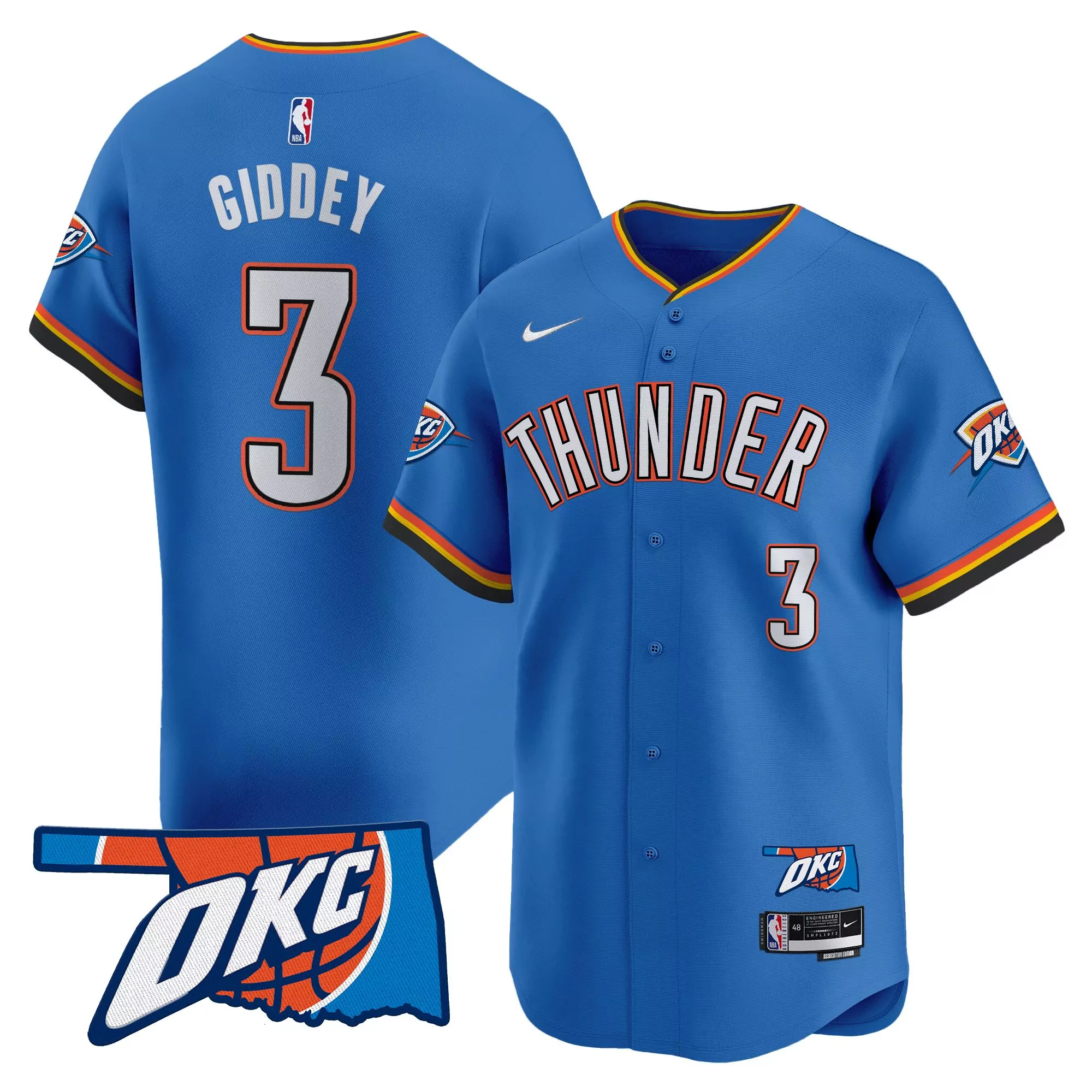giddey 3 men s stitched vapor jersey oklahoma city thunder white finals 2025