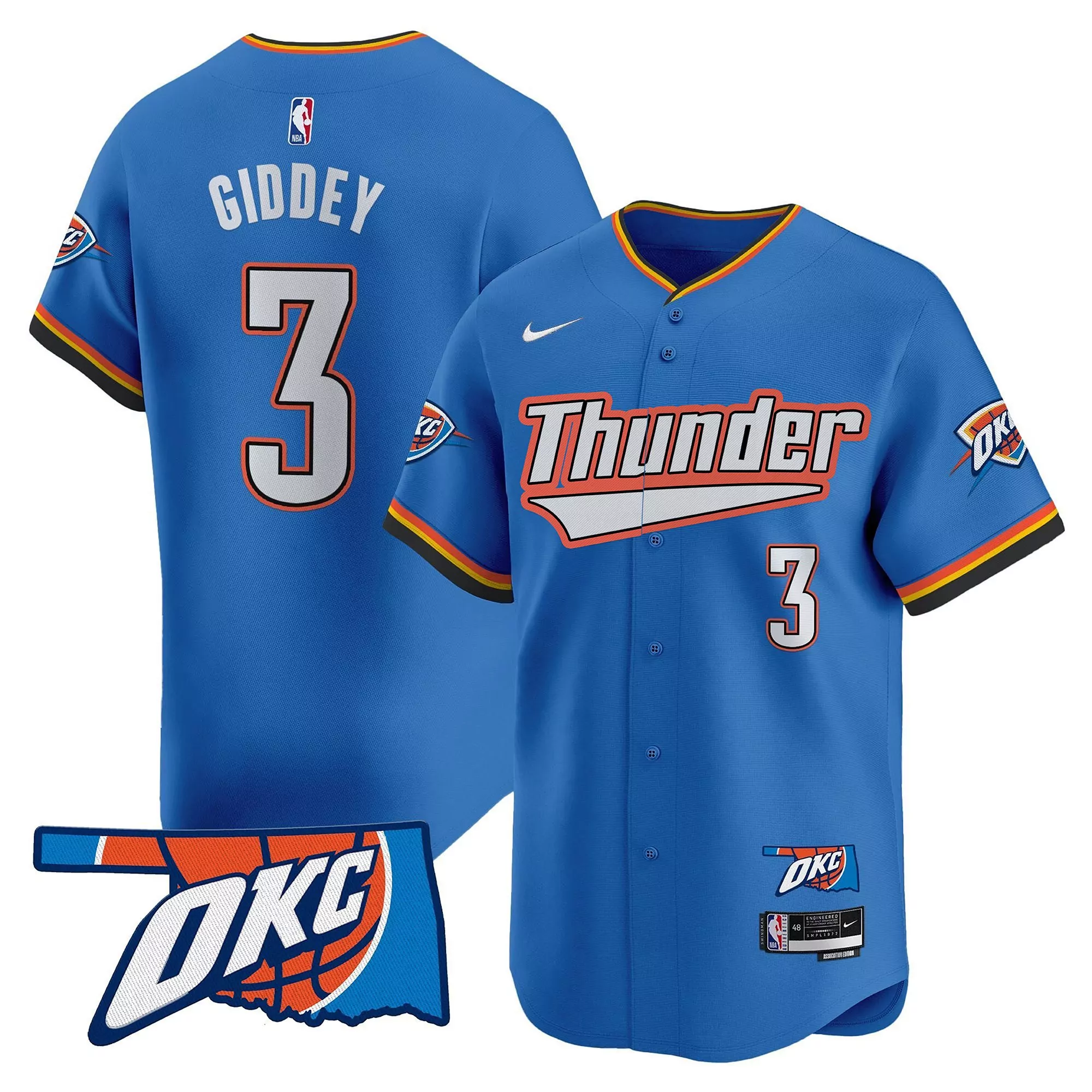 giddey 3 men s stitched vapor jersey oklahoma city thunder white finals 2025