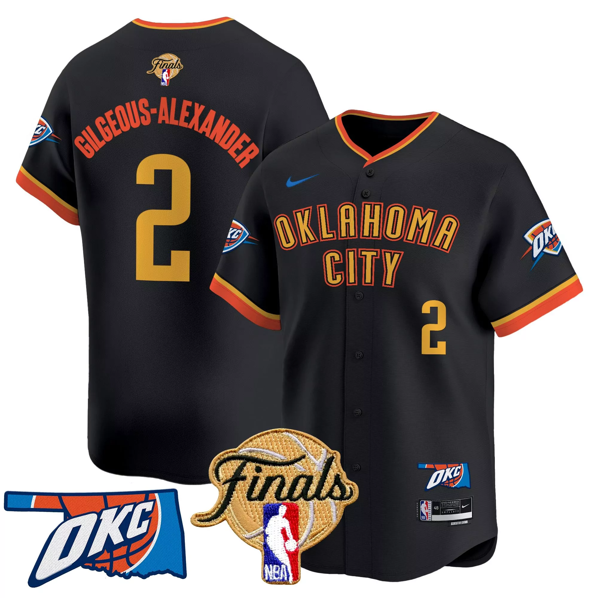 your name 00 oklahoma city thunder white vapor jersey with finals patch 2025 1