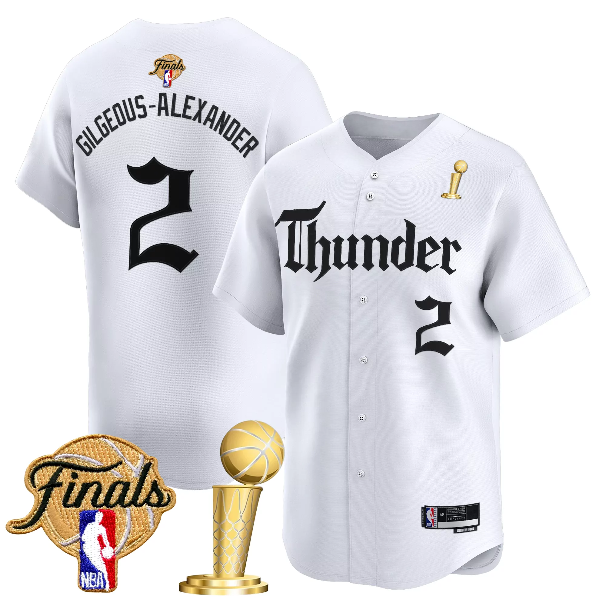 gilgeous alexander 2 men s vapor jersey oklahoma city thunder white embroidered okc patch 2023