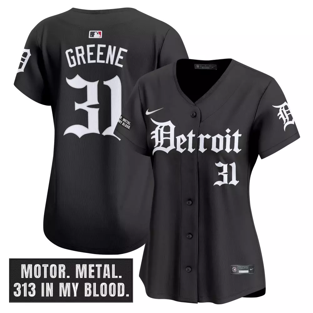 greene 31 women s vapor jersey detroit tigers black motor edition 2023