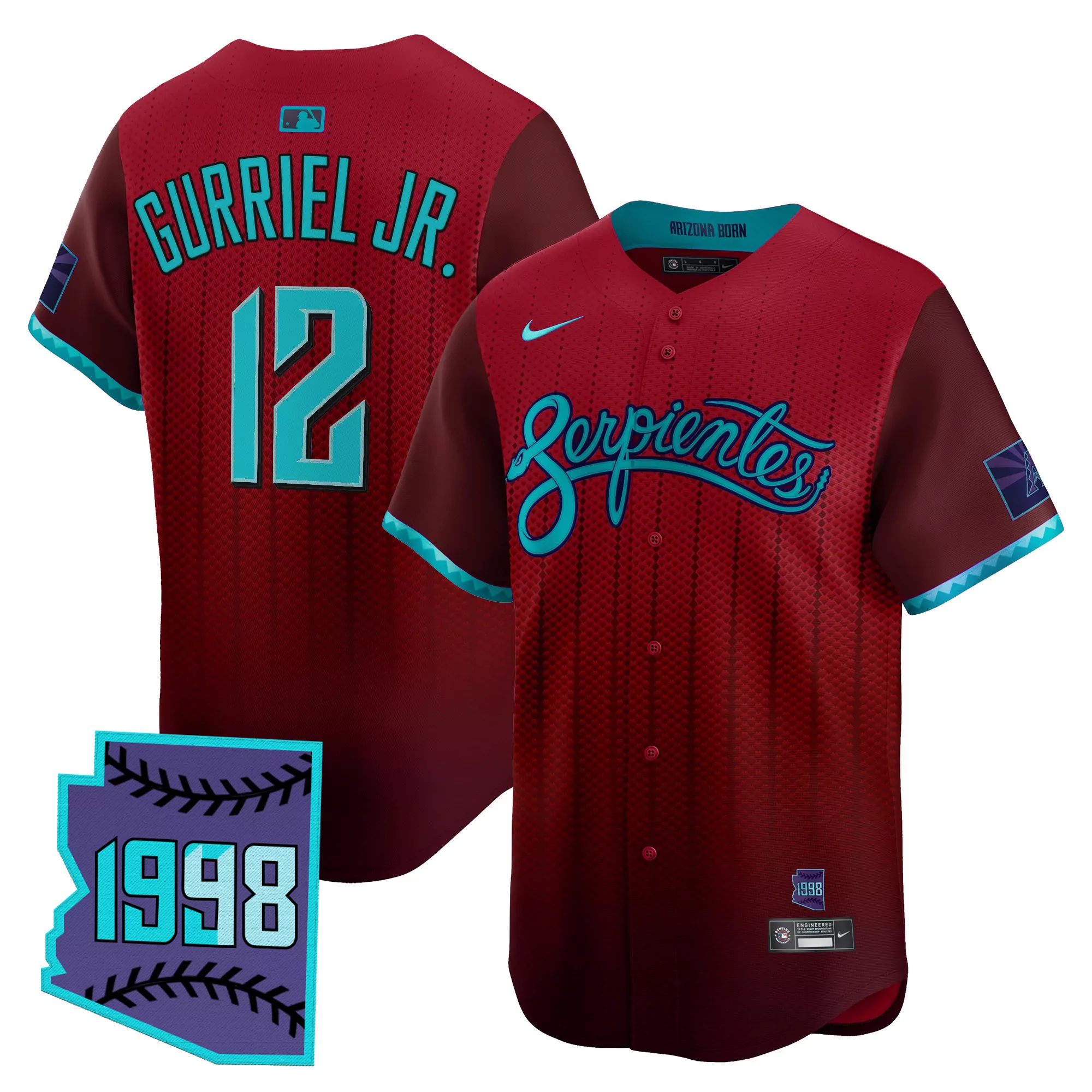 carroll 7 arizona serpientes 1998 vapor jersey stitched men s embroidered patch