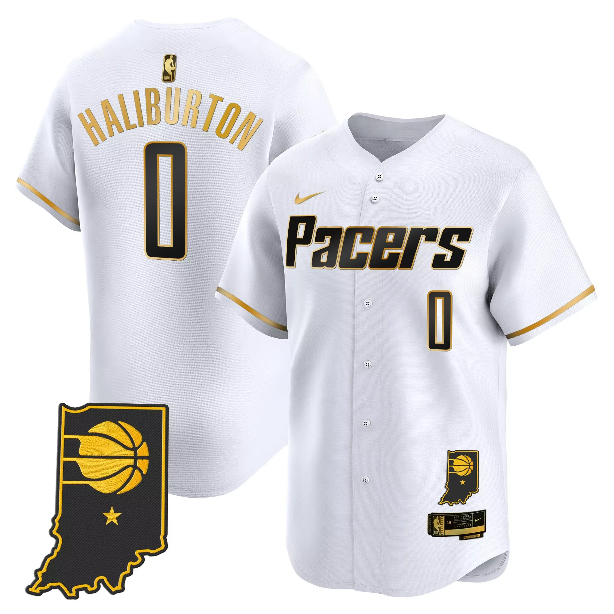 haliburton 0 men s indiana pacers navy vapor jersey all stitched 2023 embroidered patch