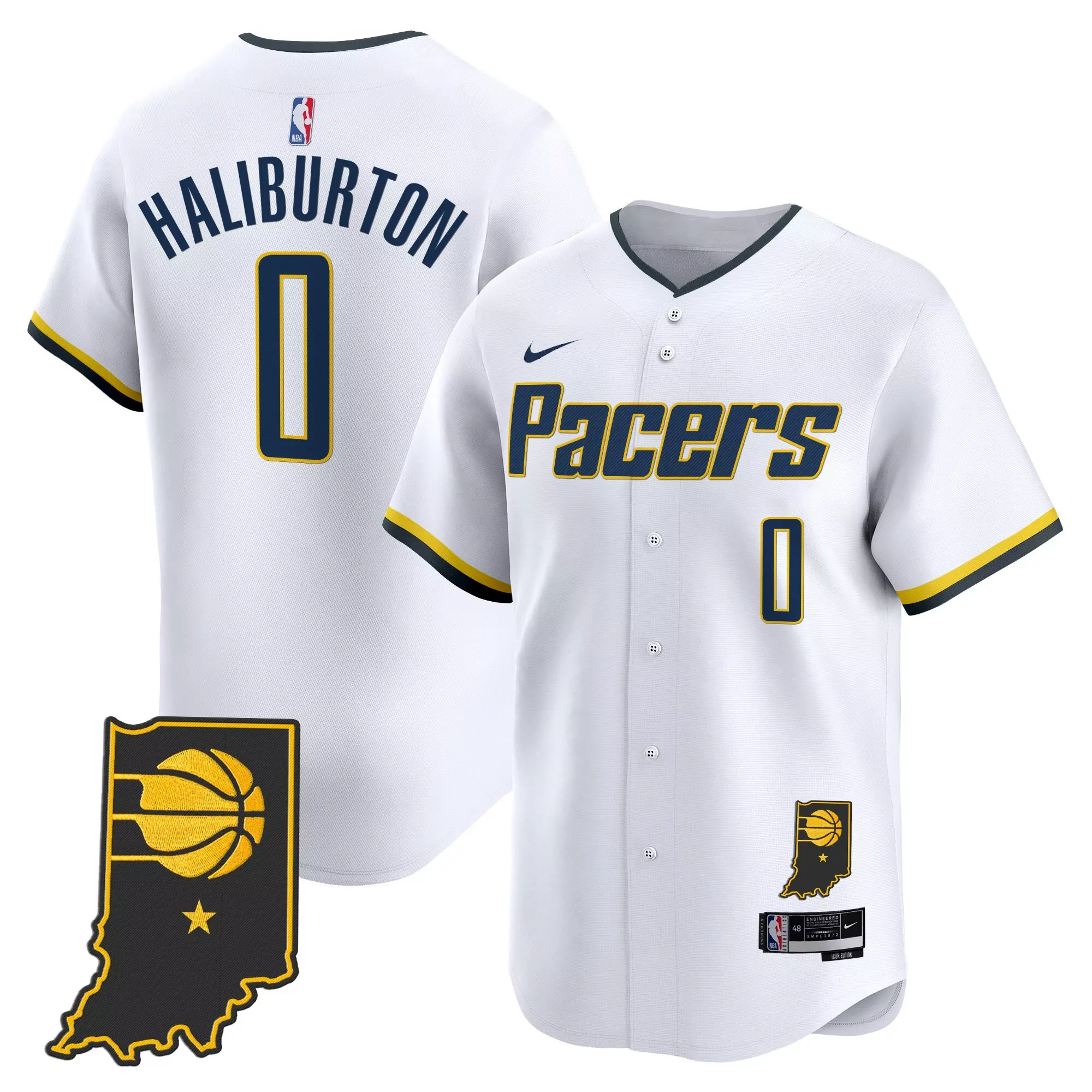 haliburton 0 men s indiana pacers navy vapor jersey all stitched 2023 embroidered patch