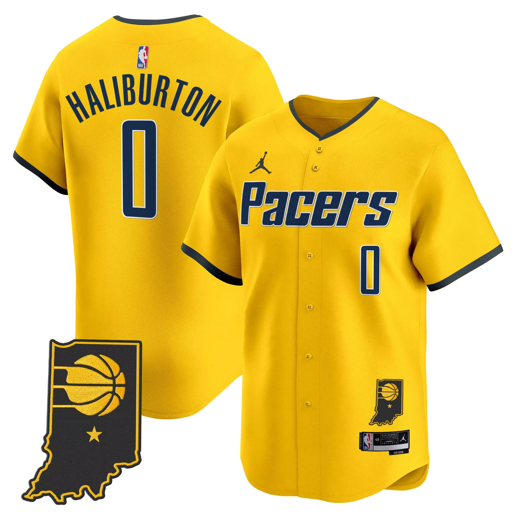 haliburton 0 men s indiana pacers navy vapor jersey all stitched 2023 embroidered patch