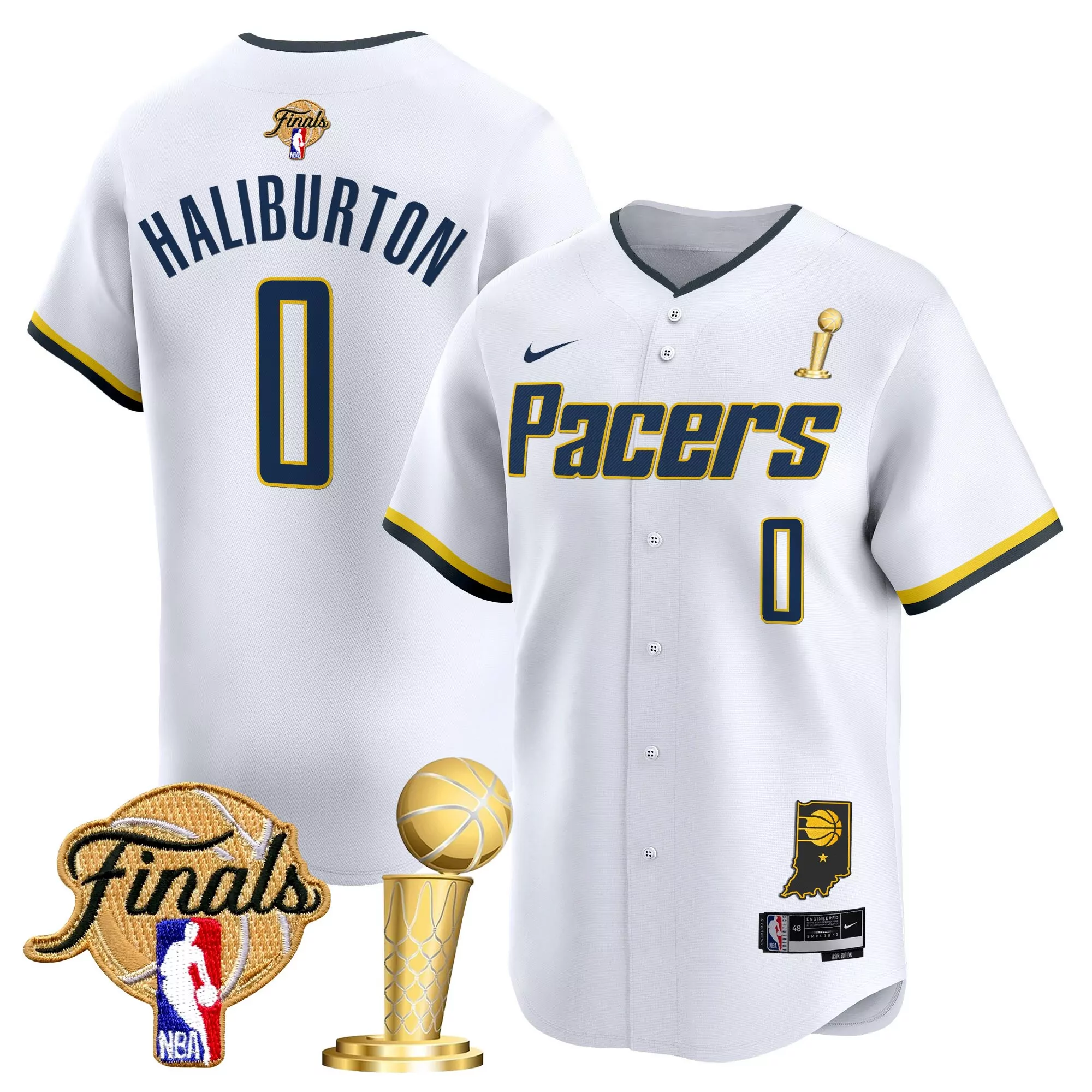haliburton 0 men s vapor jersey indiana pacers black 2025 finals stitched edition