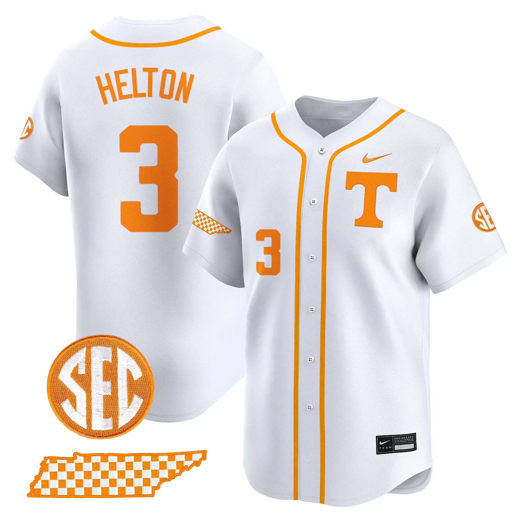 gibson 24 women s vapor jersey tennessee volunteers white pinstripe 2025 college world series sec