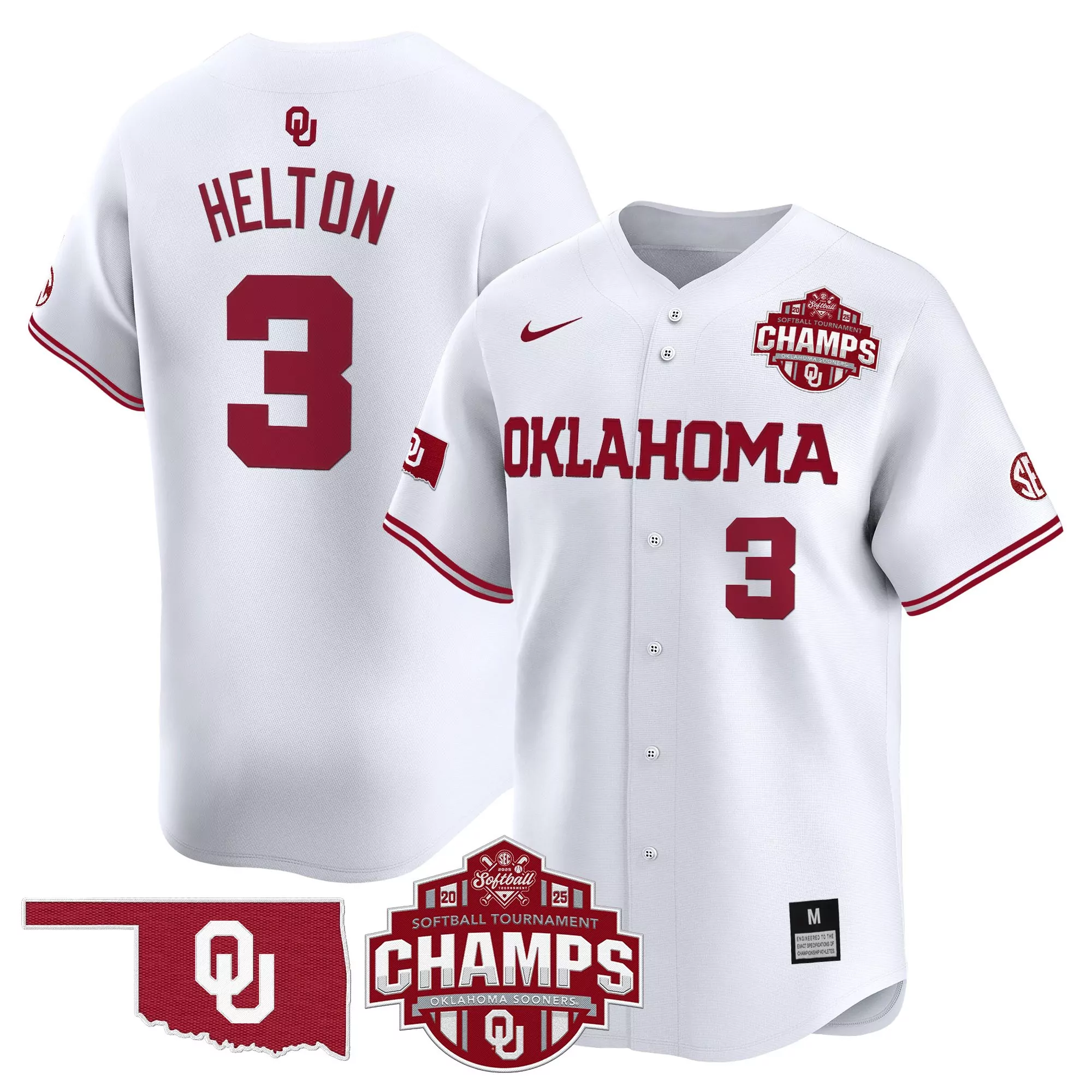 helton 3 men s vapor jersey oklahoma sooners 2025 women s college world series gray