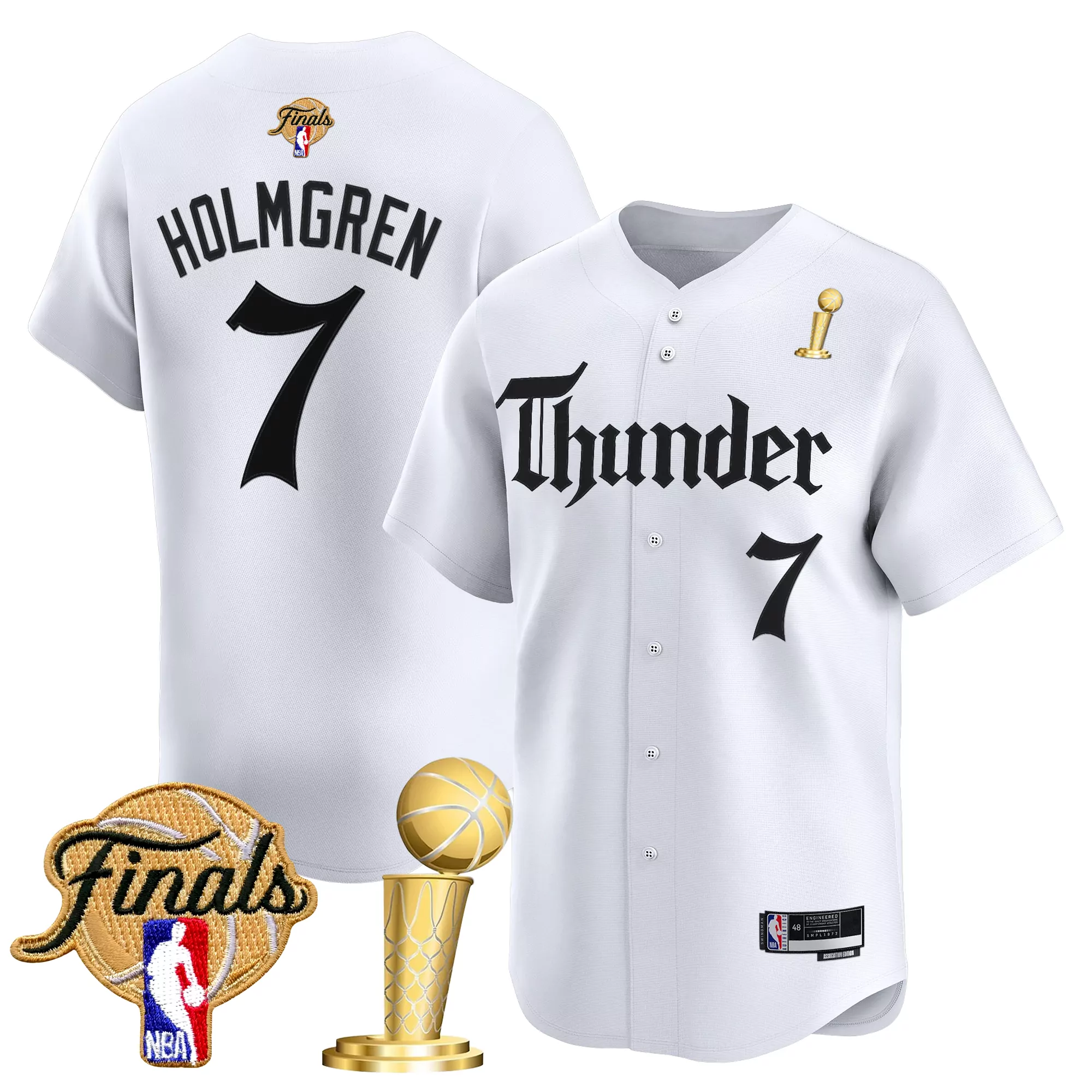 holmgren 7 men s vapor jersey oklahoma city thunder 2025 finals edition black white