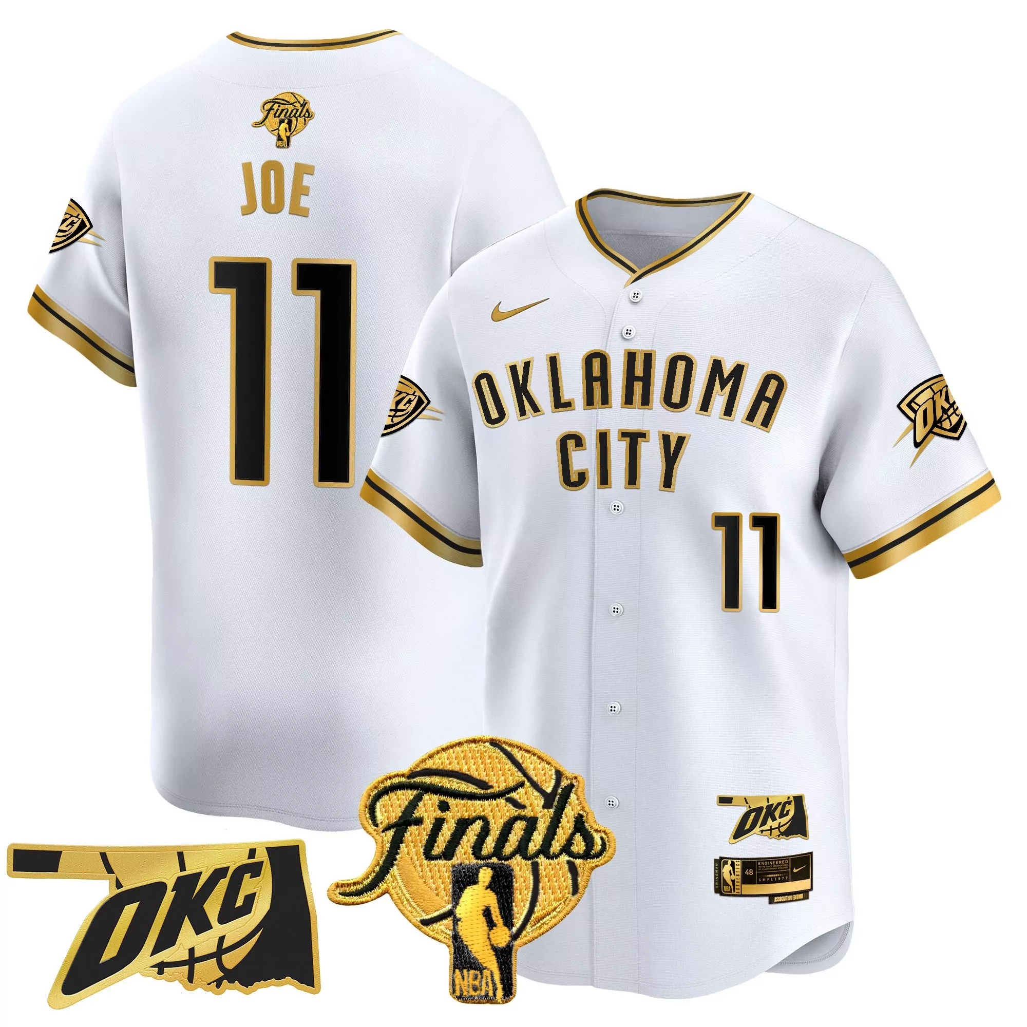joe 11 men s vapor jersey oklahoma city thunder black finals edition 2025