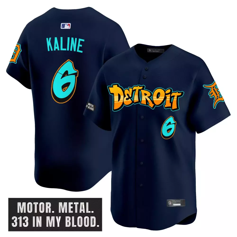 kaline 6 men s vapor jersey detroit tigers 2025 independence day stitched limited edition