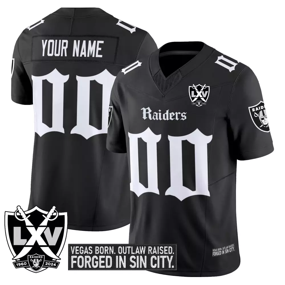 Las Vegas Raiders Vapor Jersey Black | Custom Name & Number | 2024 Men's Style | For Men, Women & Youth