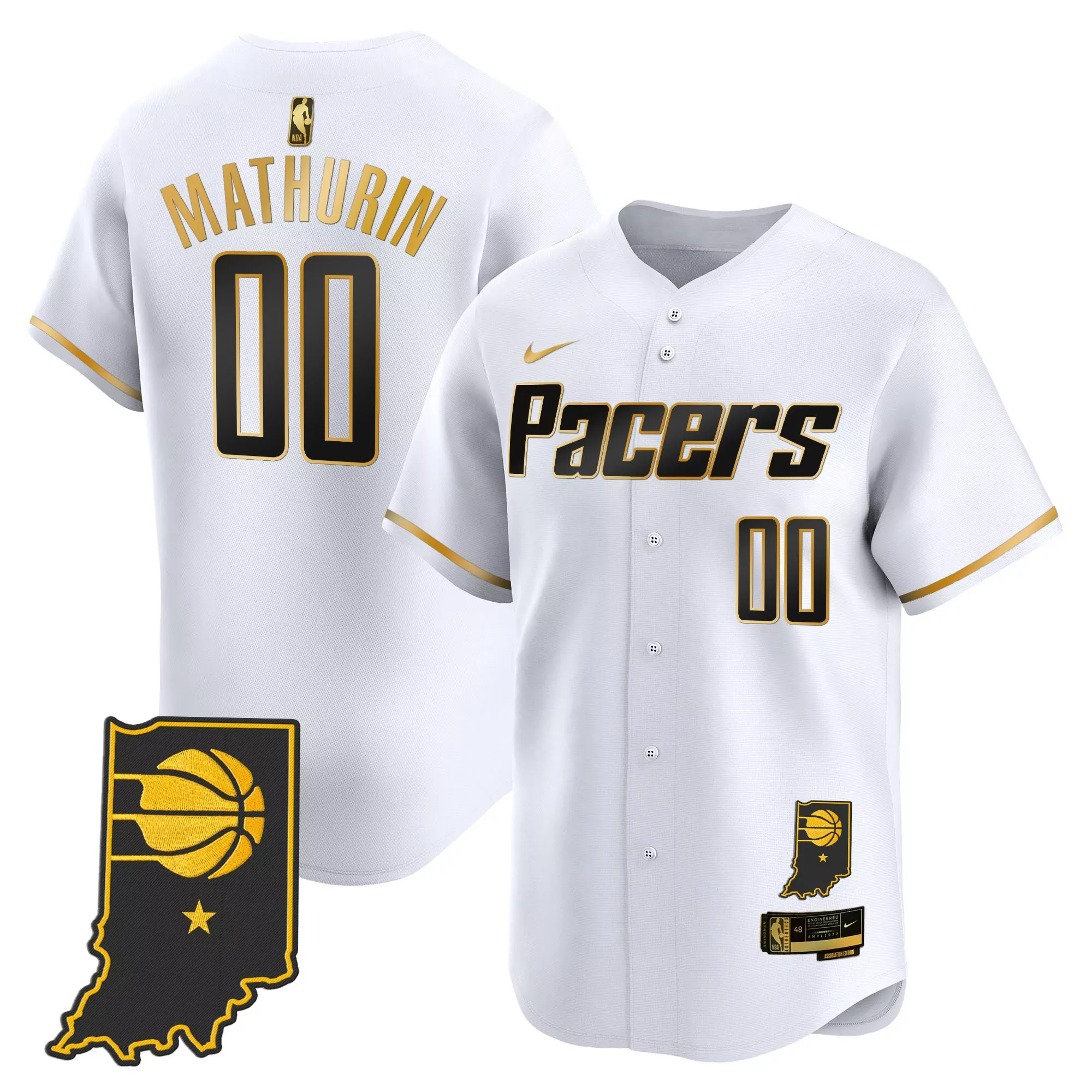 mathurin 00 men s black indiana pacers vapor baseball jersey all stitched embroidered patch 2023