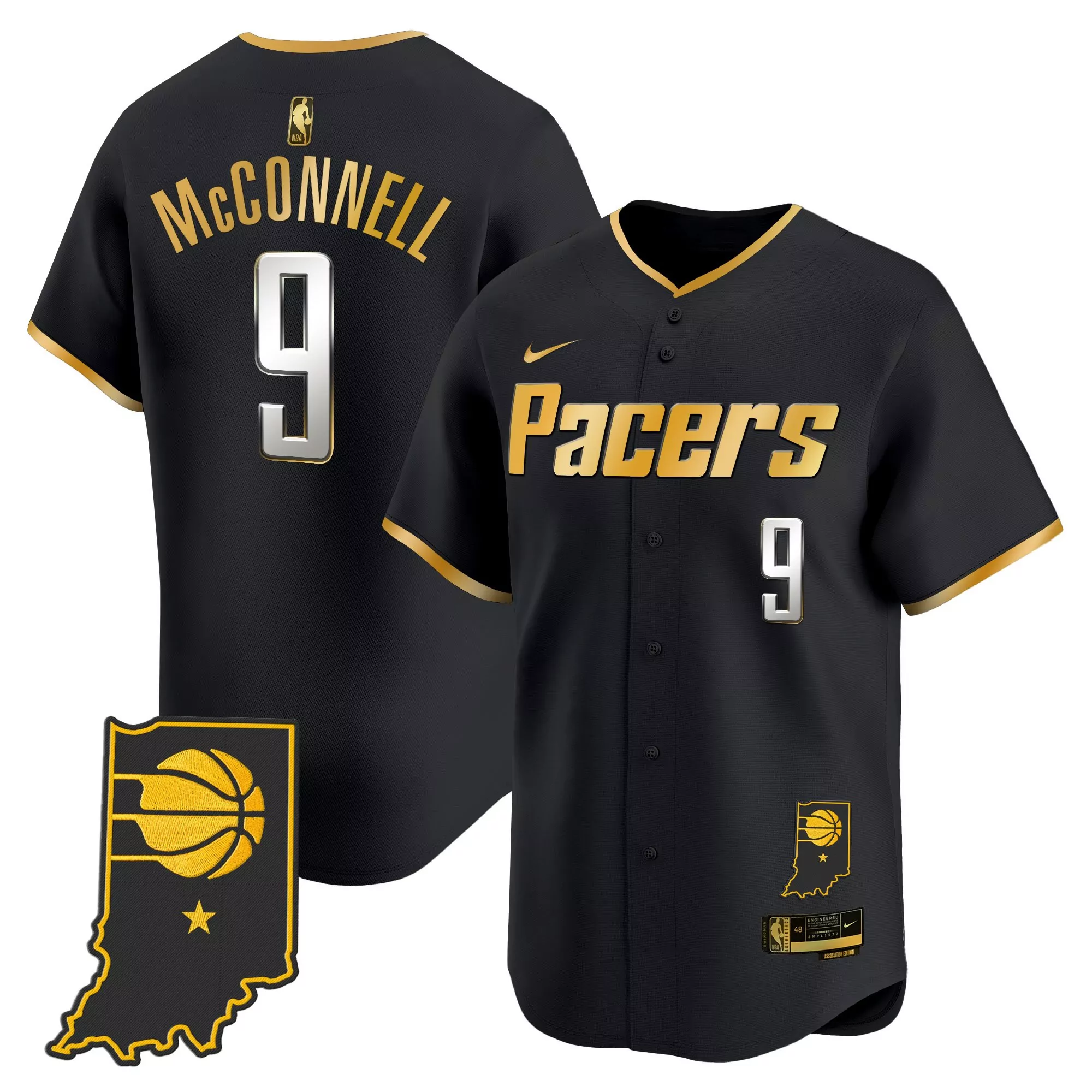 mcconnell 9 indiana pacers 2023 men s all stitched vapor jersey navy finals edition