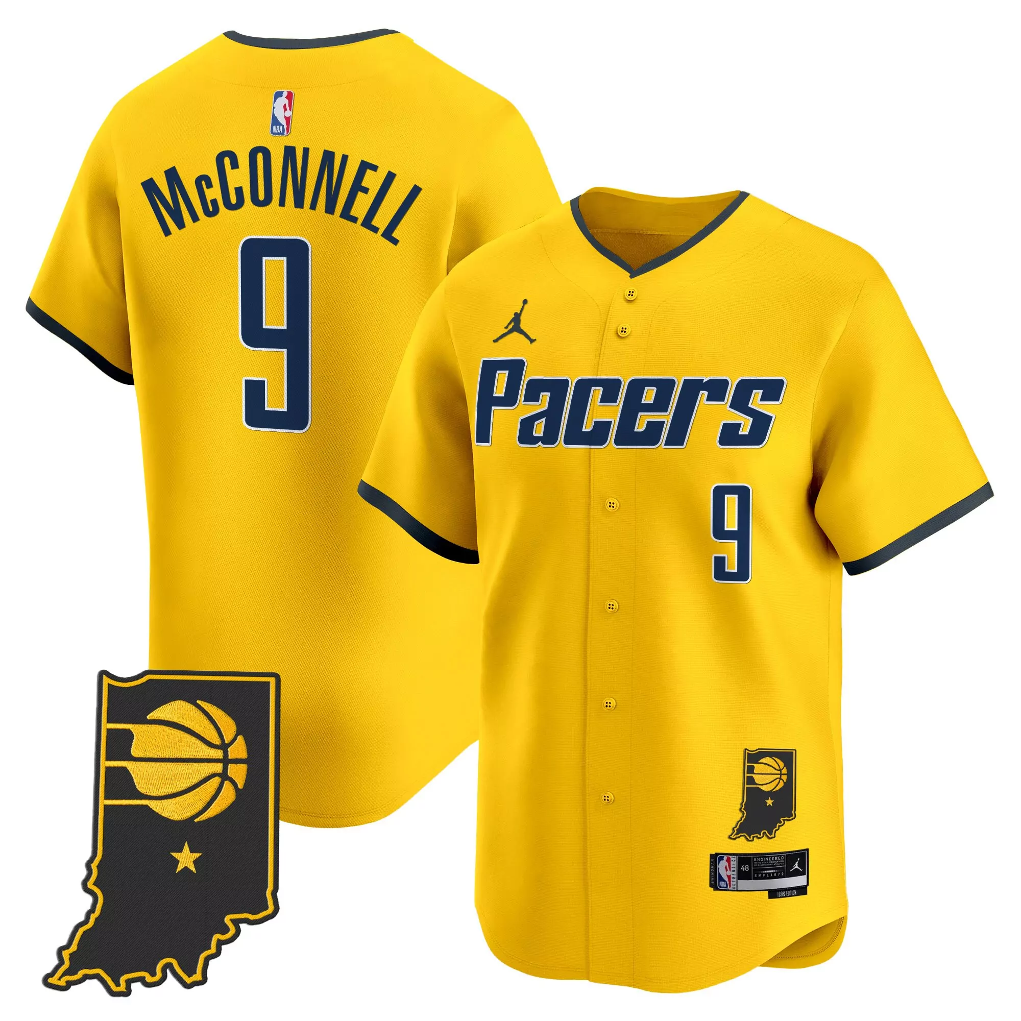 mcconnell 9 men s indiana pacers white vapor jersey all stitched embroidered 2023