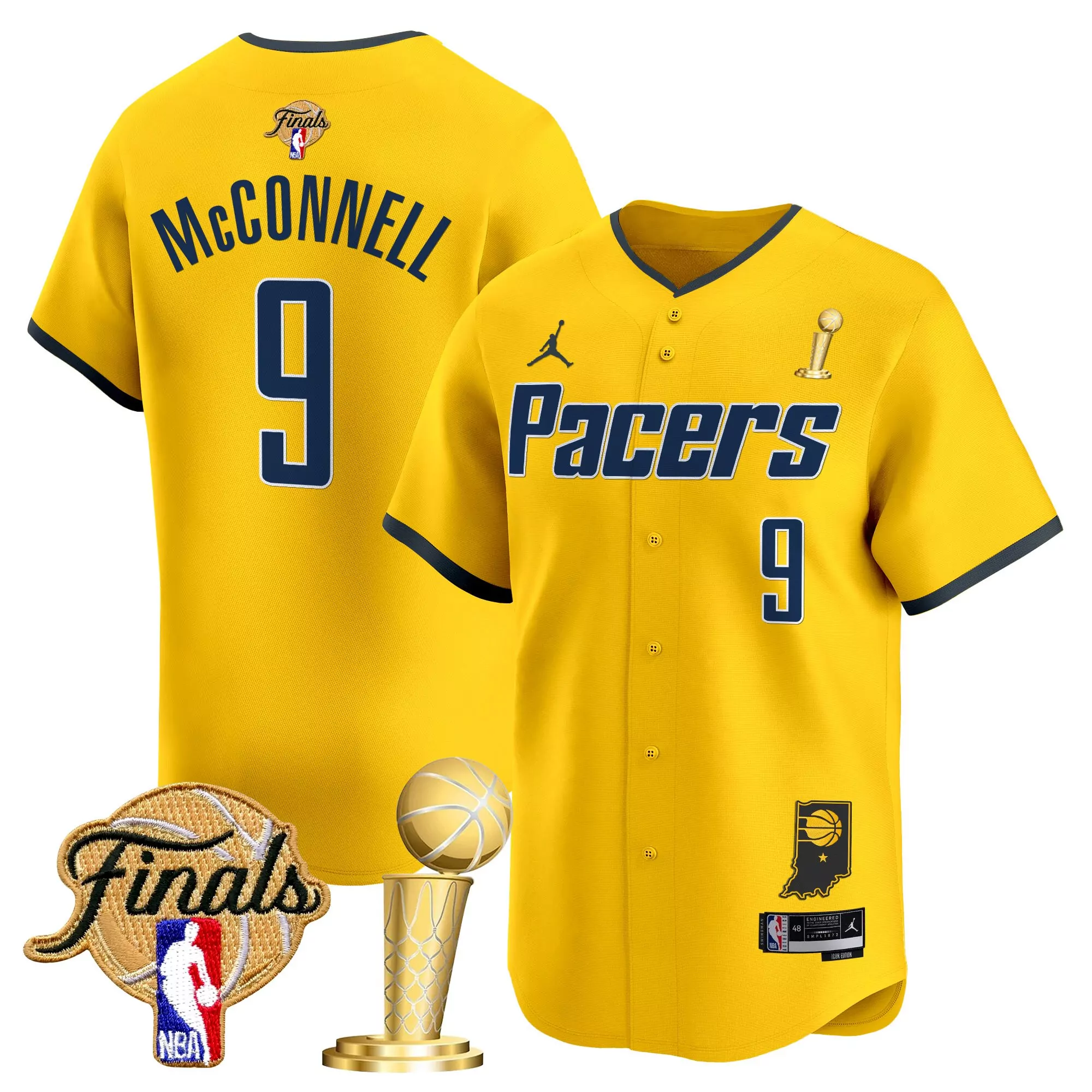 mcconnell 9 men s indiana pacers white vapor jersey all stitched embroidered 2023