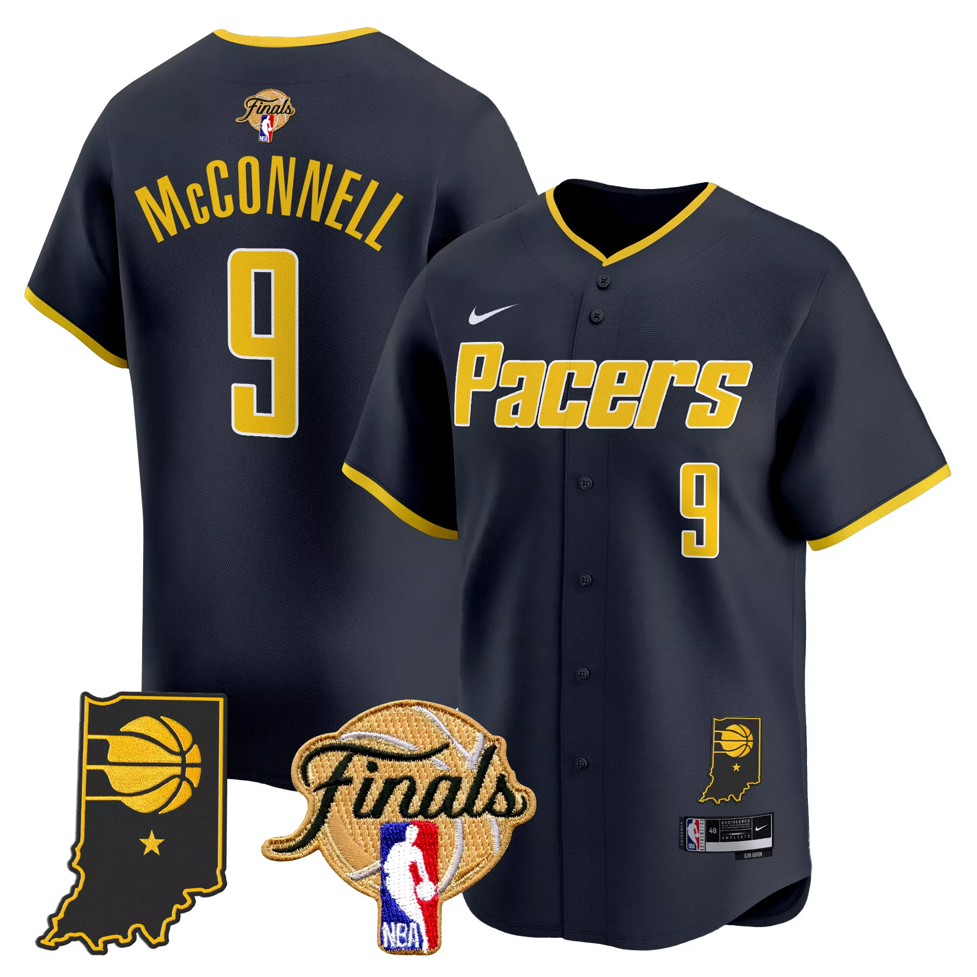 mcconnell 9 men s indiana pacers white vapor jersey all stitched embroidered 2023