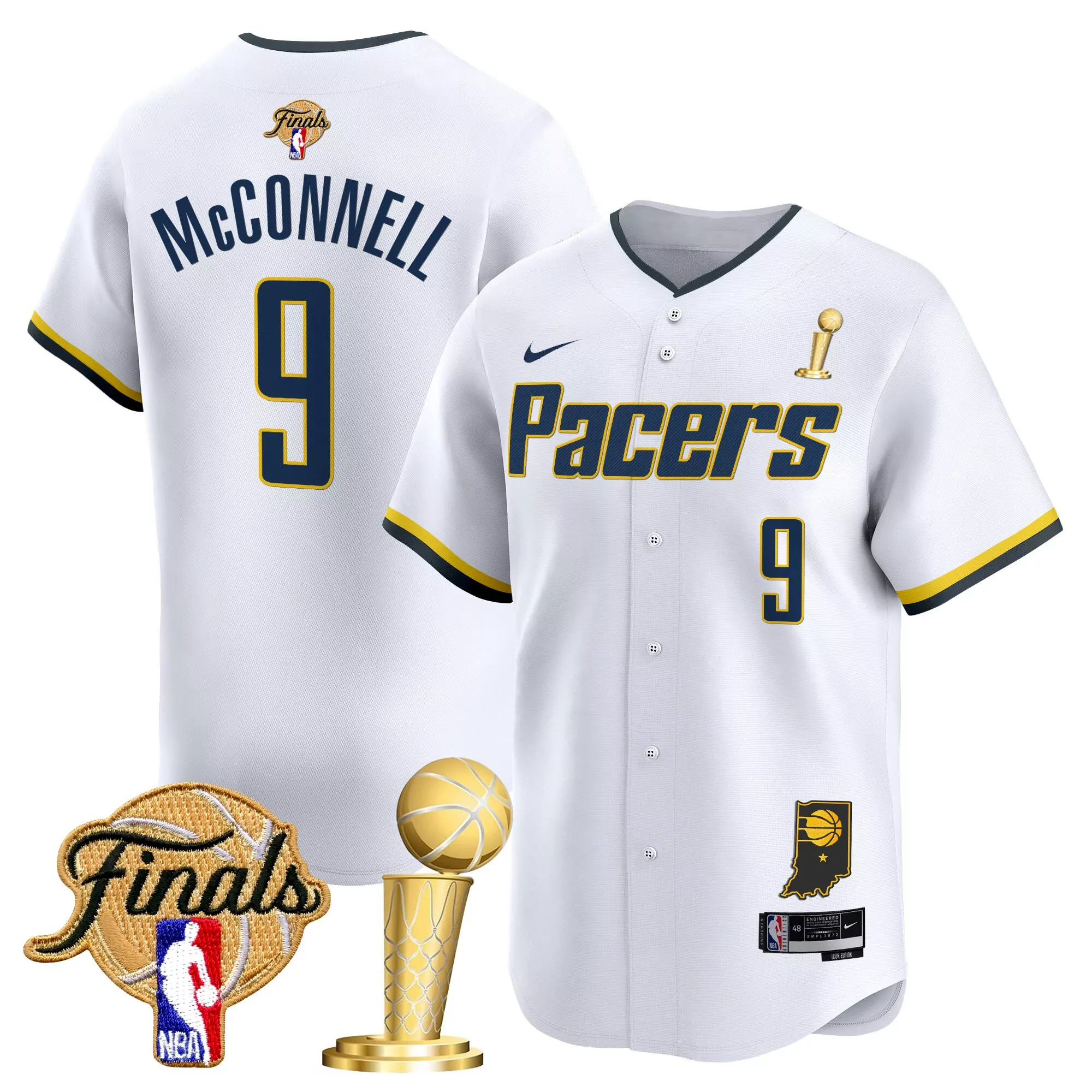 mcconnell 9 men s vapor jersey indiana pacers navy finals 2025 stitched