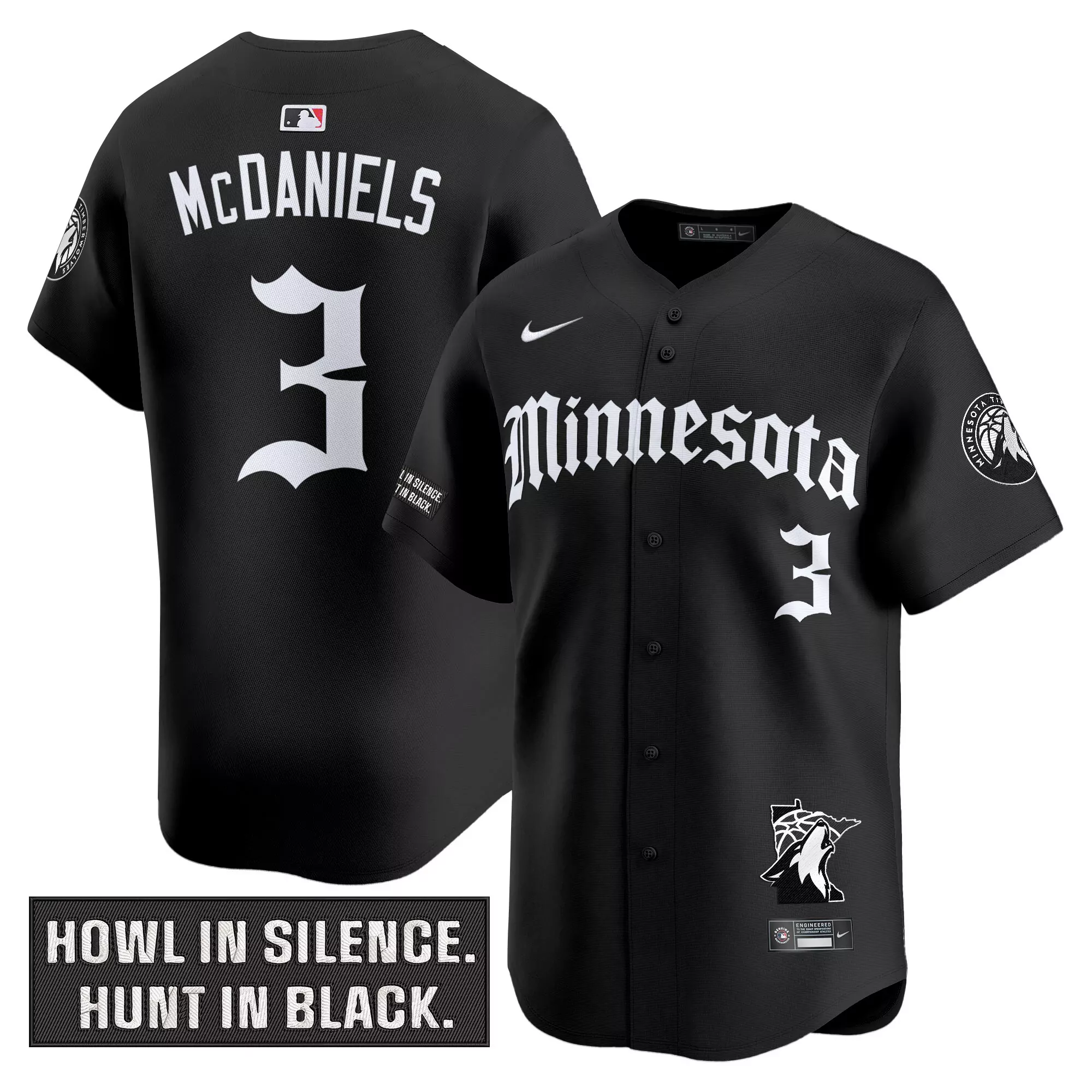 mcdaniels 3 men s stitched vapor jersey white minnesota timberwolves 2025 with embroidered patch