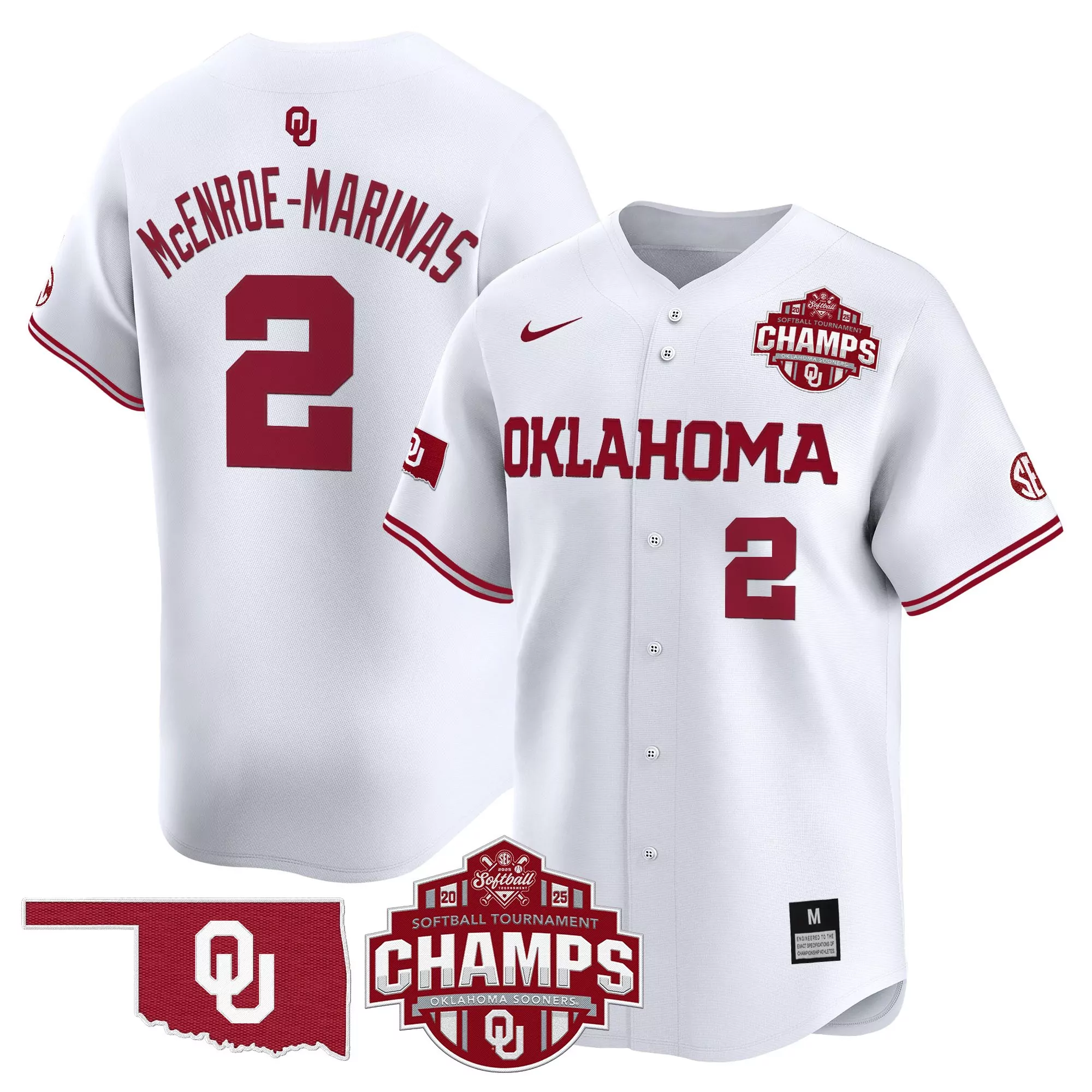 mcenroe marinas 2 men s stitched vapor jersey black oklahoma sooners 2025 champs