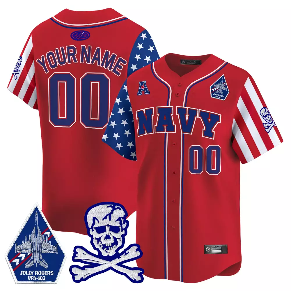 jolly rogers vfa 103 11 men s stitched vapor jersey navy midshipmen 2024 champions