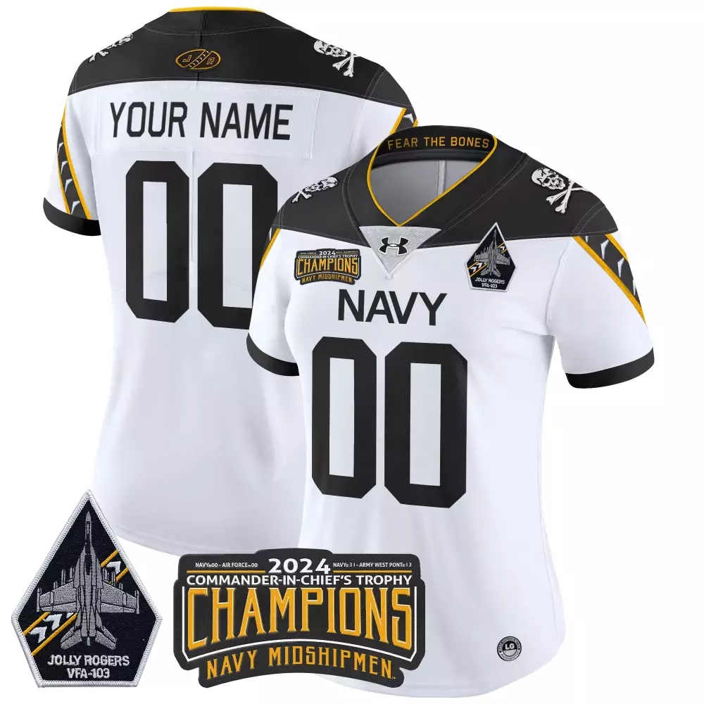 jolly rogers vfa 103 11 men s stitched vapor jersey navy midshipmen 2024 champions