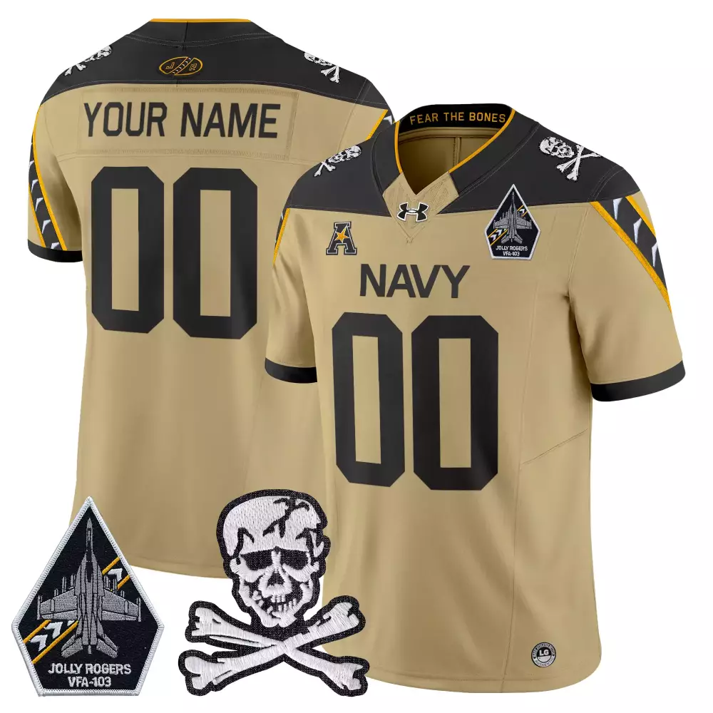 jolly rogers vfa 103 11 men s stitched vapor jersey navy midshipmen 2024 champions